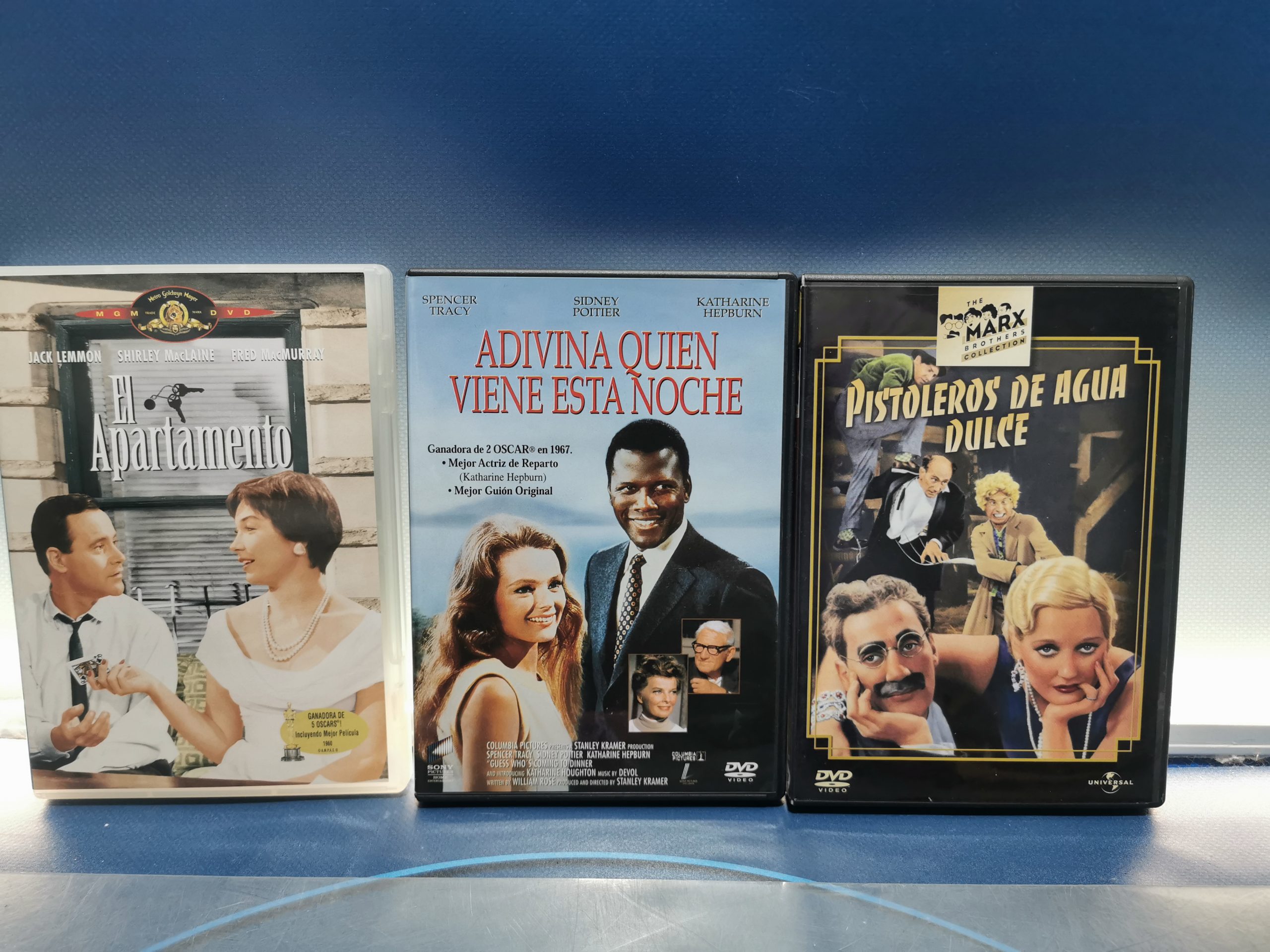 TRES COMEDIAS CLÁSICAS, 3 DVDS, EL APARTAMENTO, ADIVINA QUIEN VIENE A CENAR, PISTOLEROS DE AGUA DULCE