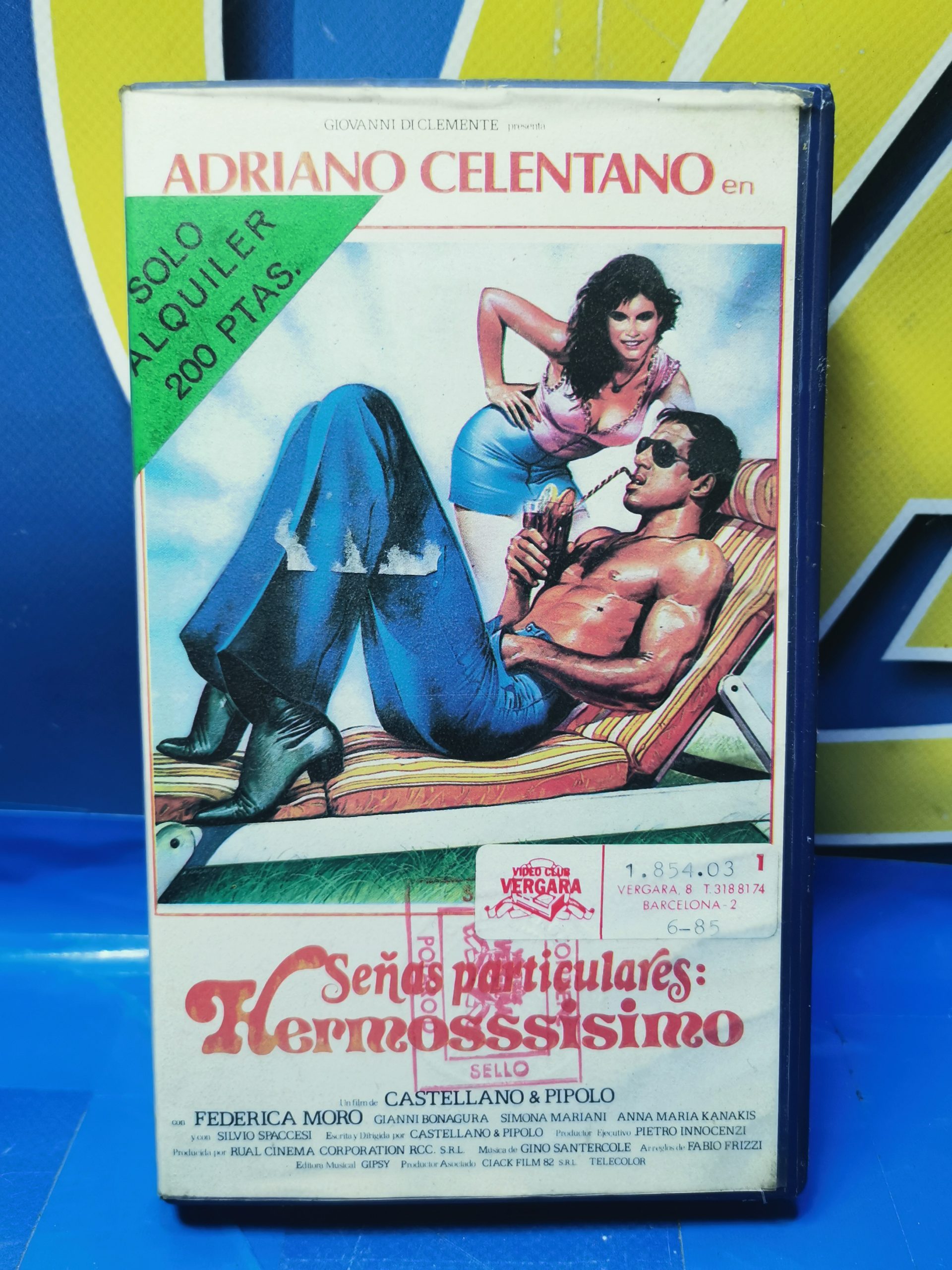 IMG_20230124_162010 película en VHS, - SEÑAS PARTICULARES HERMOSSSISIMO - ADRIANO CELENTANO, FEDERICA MORO - Imagen 1