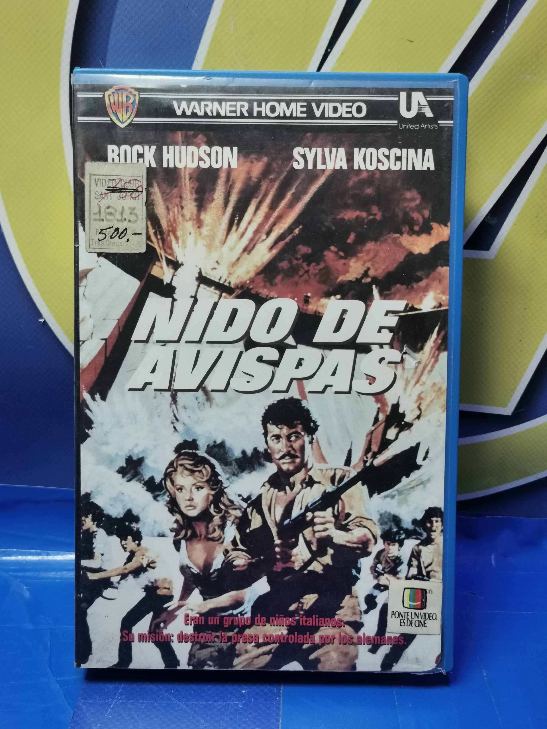película en VHS, NIDO DE AVISPAS - Rock Hudson, Sylva Koscina, Phil Karlson, Franco Cirino - ACCION
