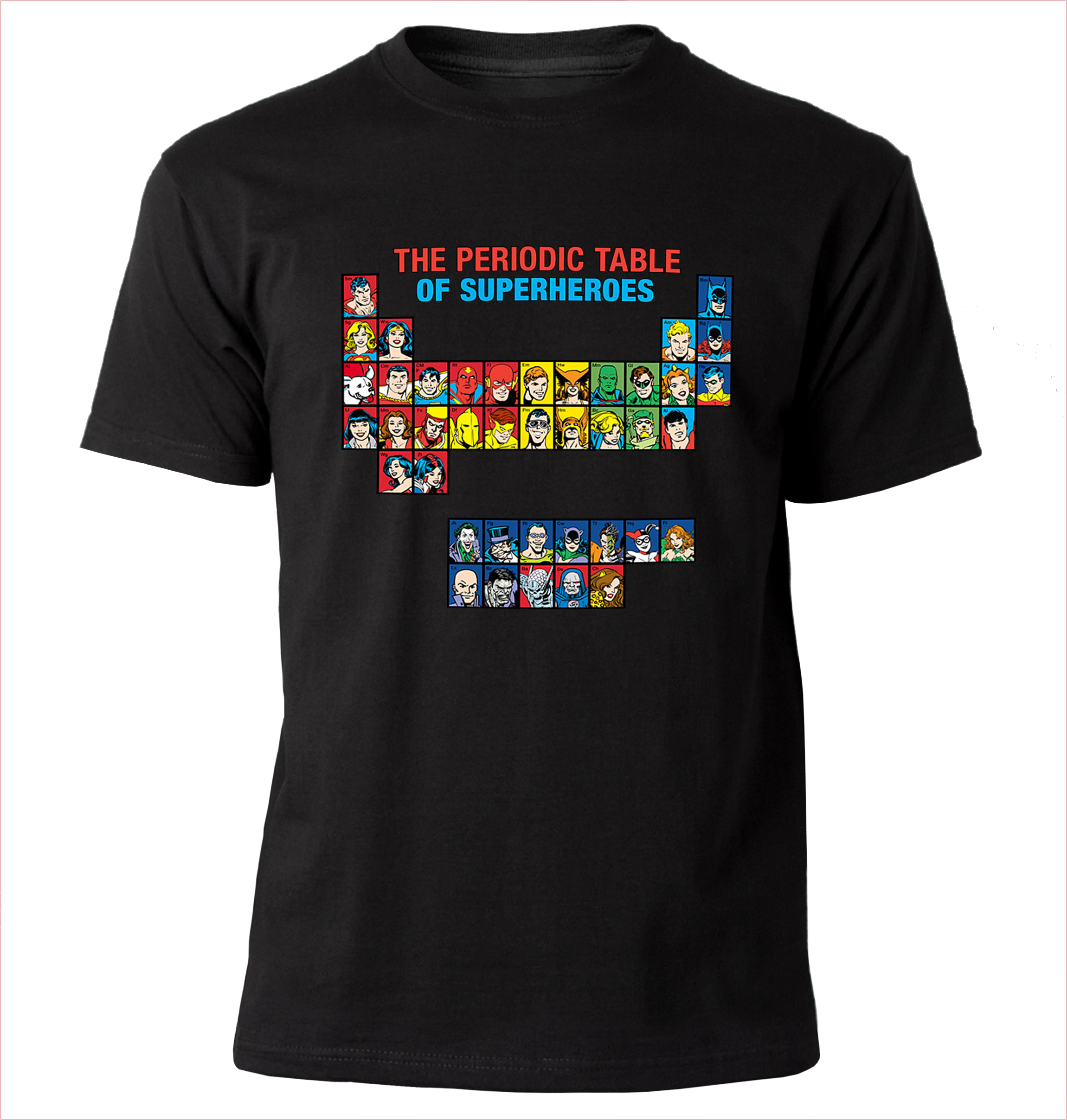 CAMISETA periodic table of superheroes TALLA S M L XL XXL XXXL SIZE T-SHIRT