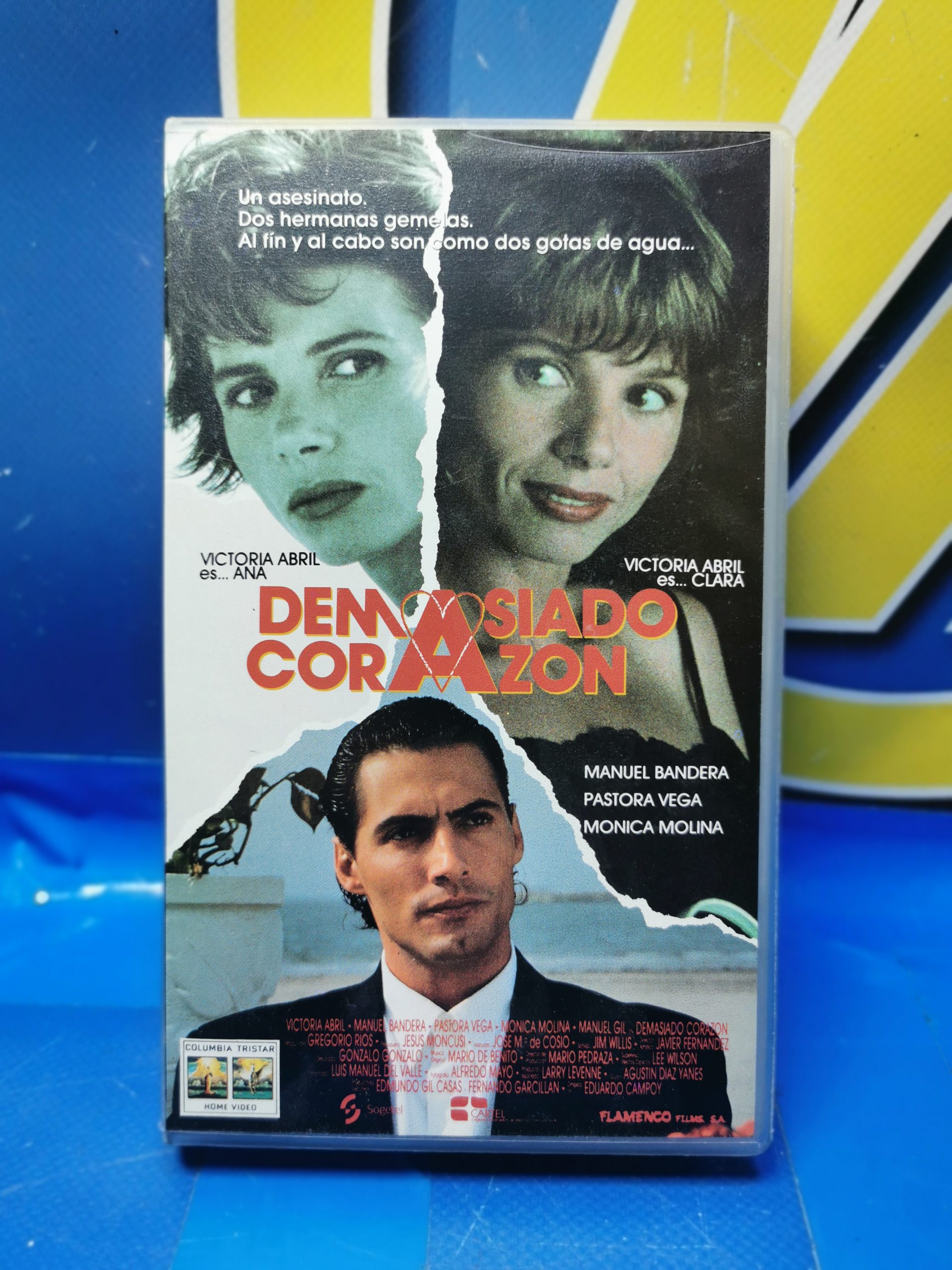 VHS, película en VHS, Demasiado corazón , Victoria Abril, Manuel Bandera, Pastora Vega