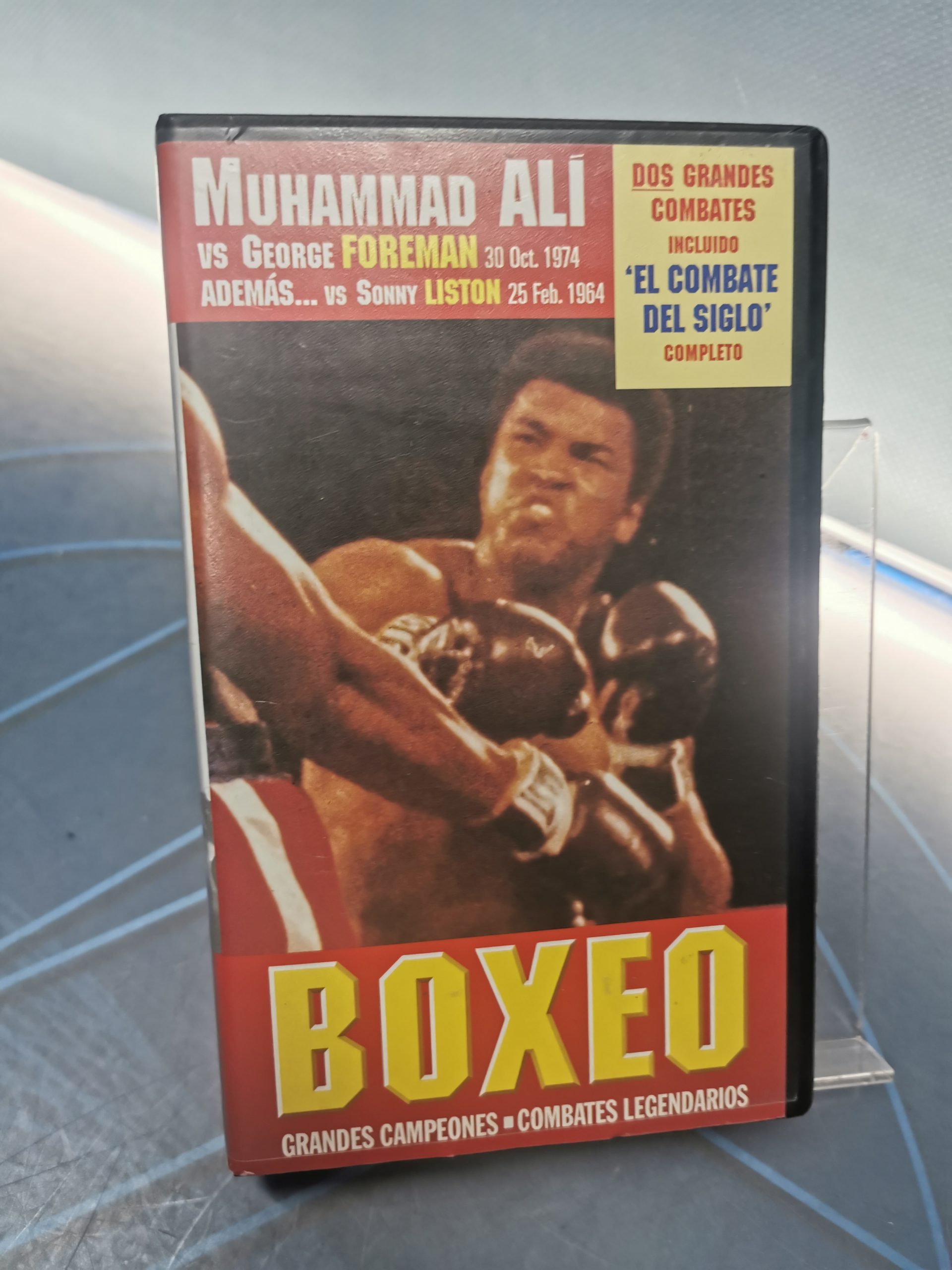 Vhs, BOXEO - MUHAMMAD ALÍ (VS. FOREMAN-LISTON) EL COMBATE DEL SIGLO, descatalogada