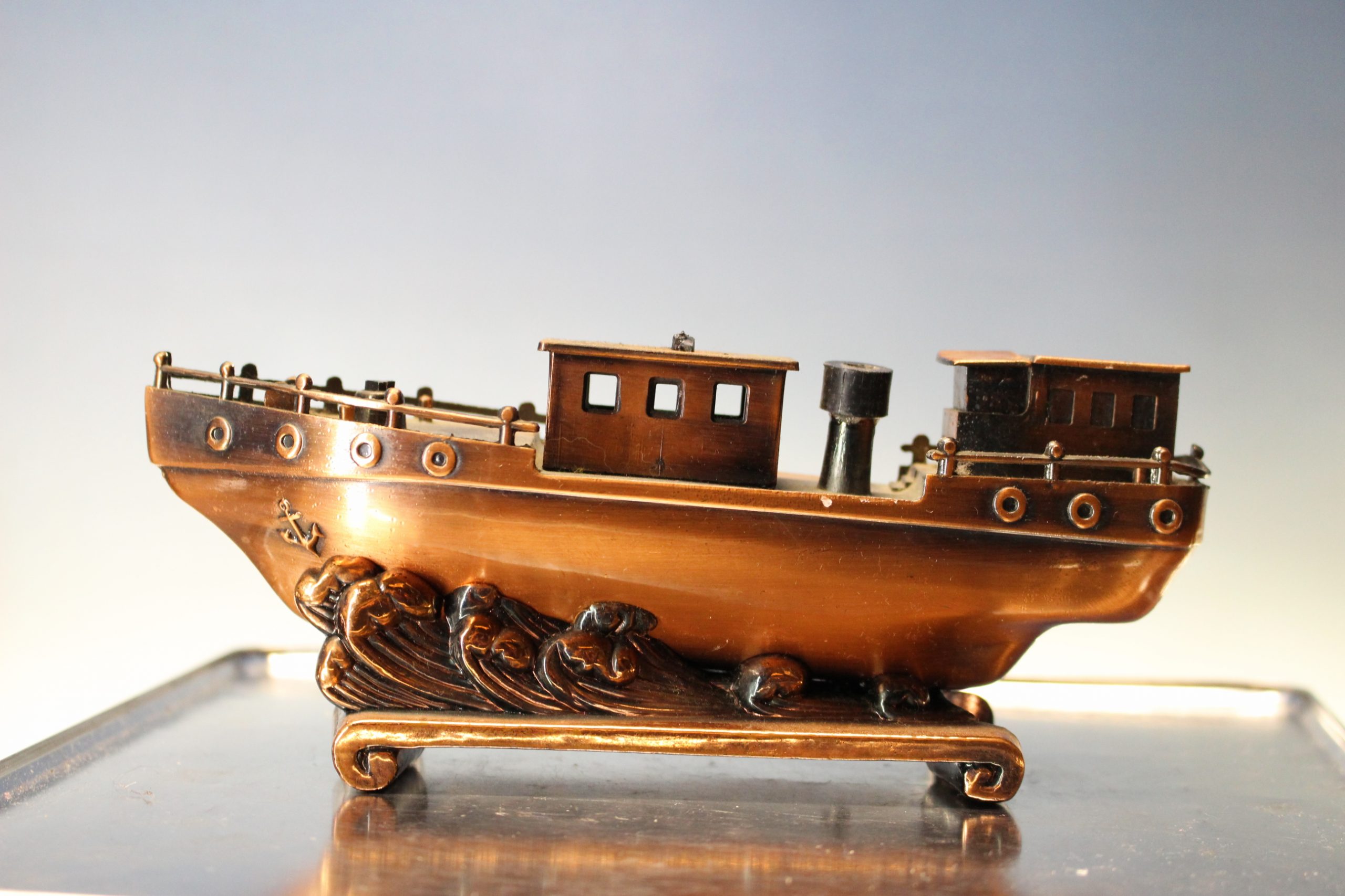 IMG_7356 Mechero de sobremesa. Barco. Encendedor. - Imagen 1