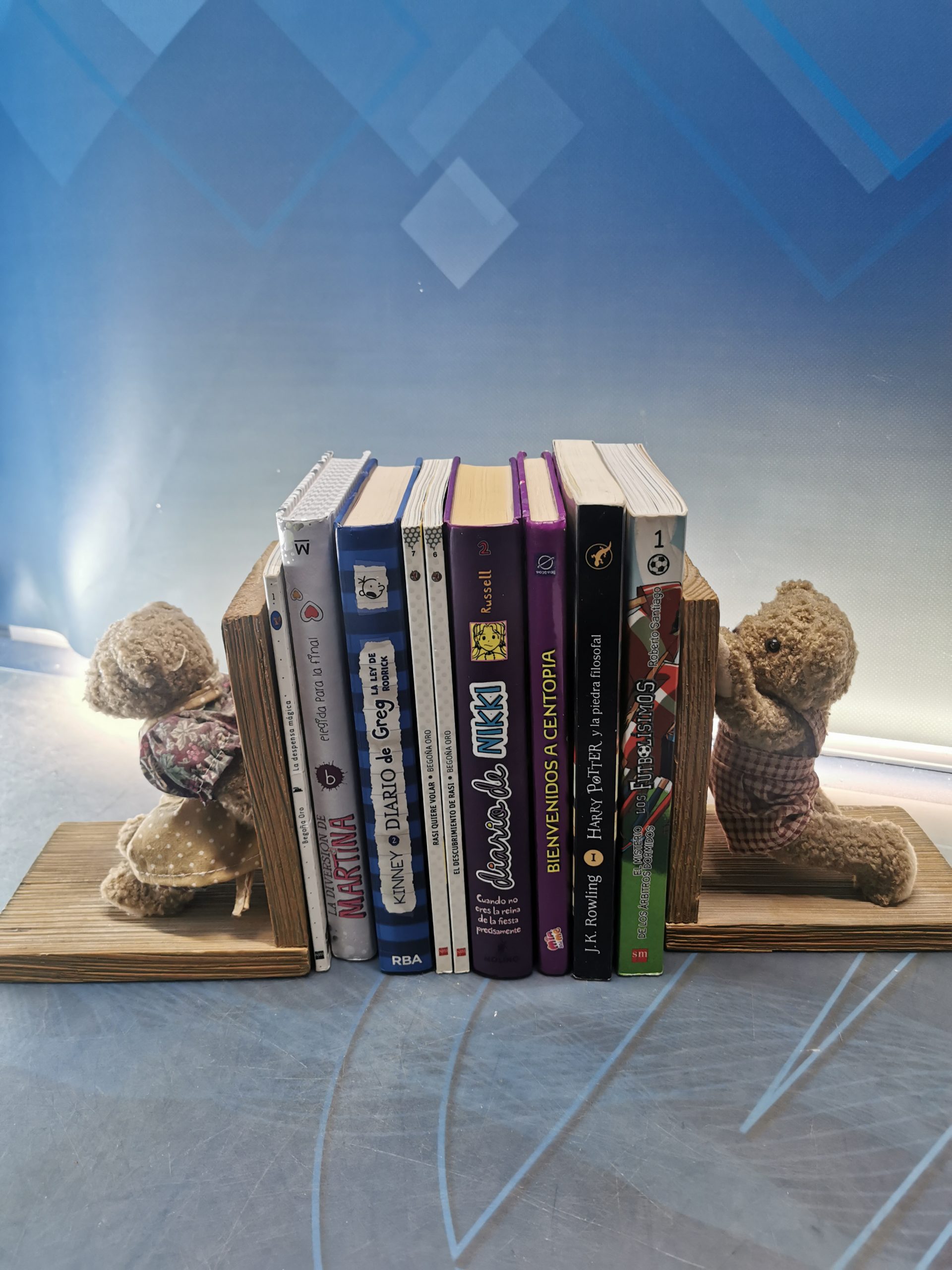 Soporte para libros, reposa libros, infantiles, de madera, ositos