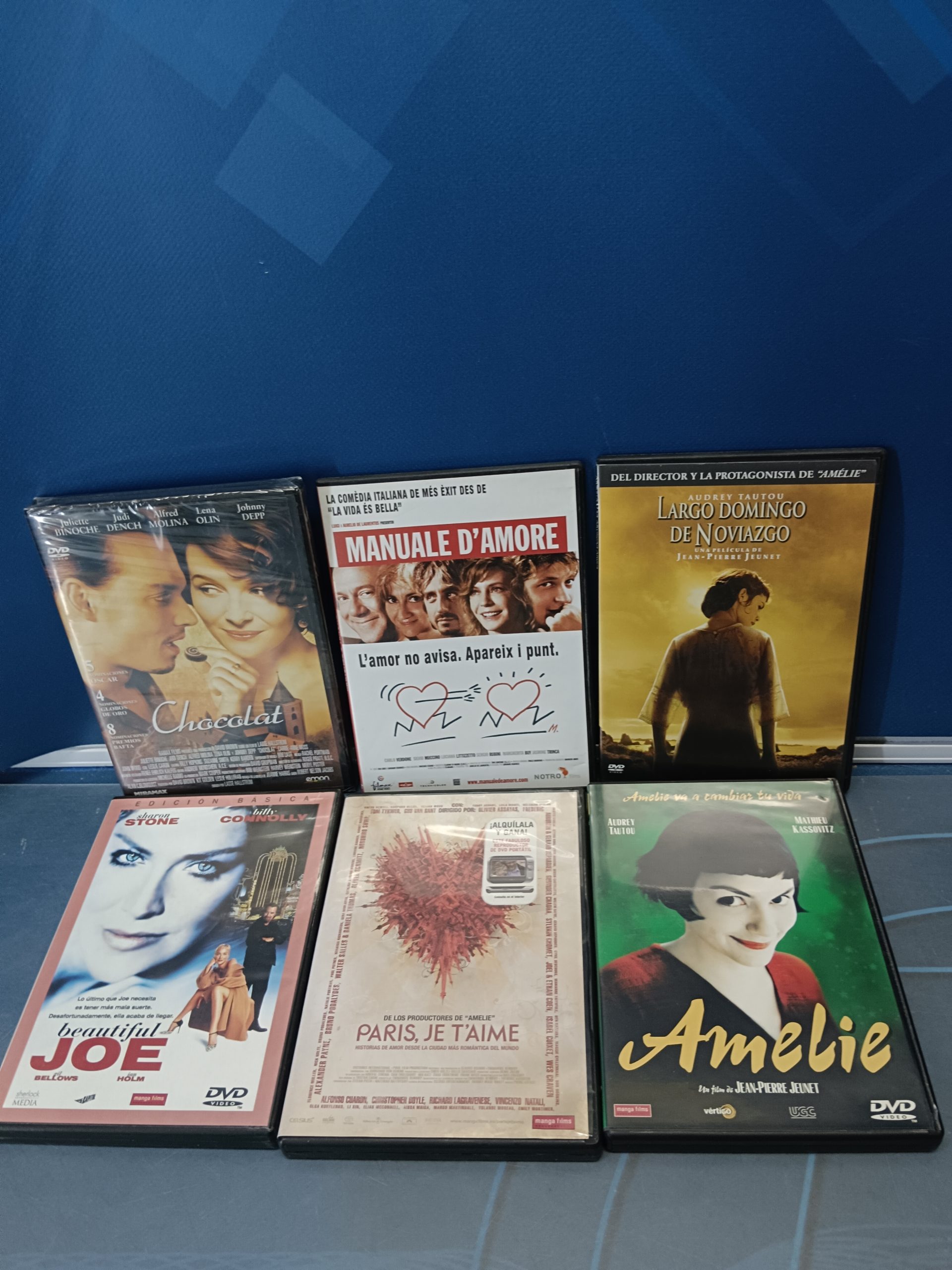 PACK 6 DVDs, películas romanticas