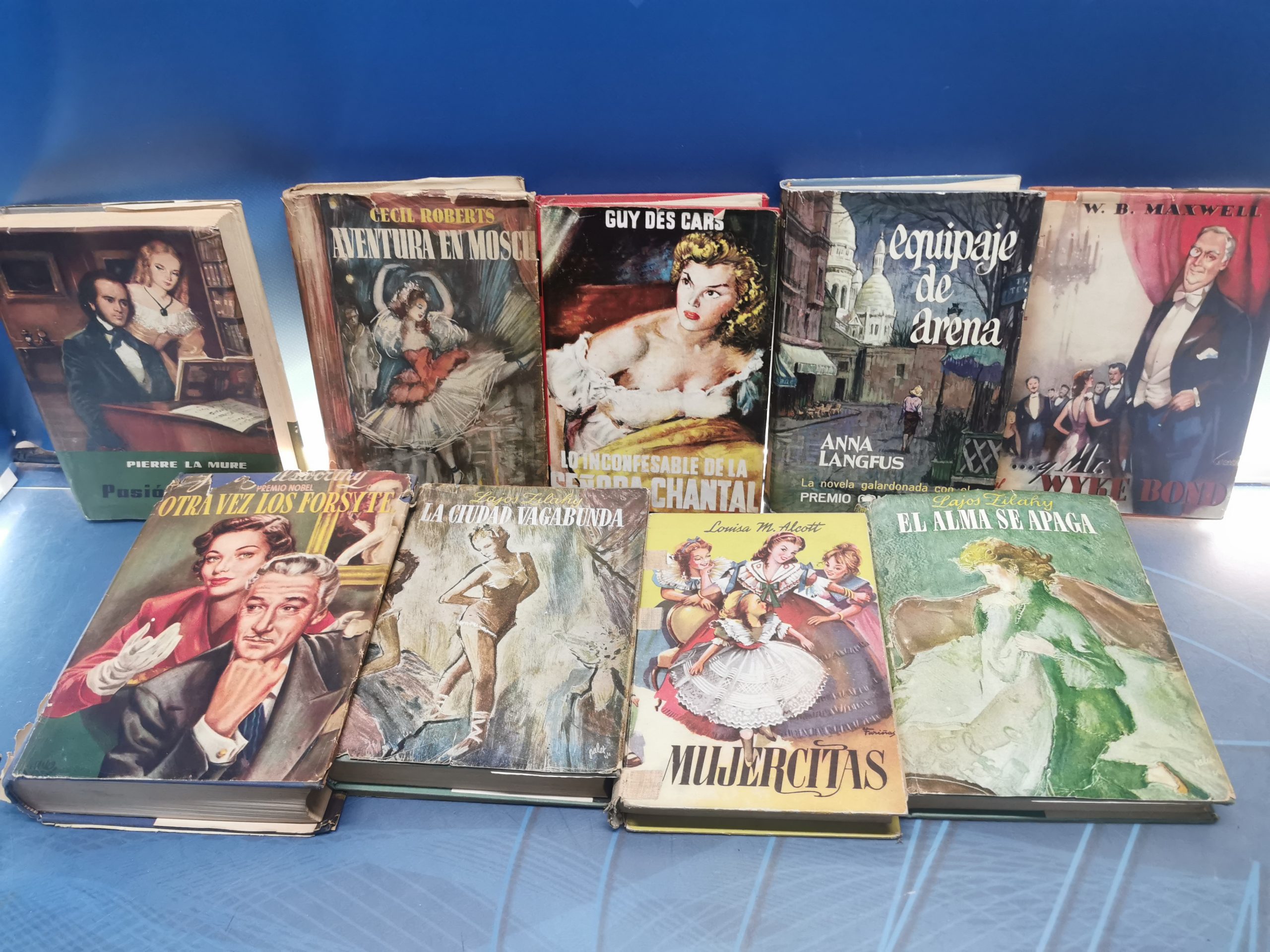 nueve novelas PULP, años 40 y 50-diferentes autores