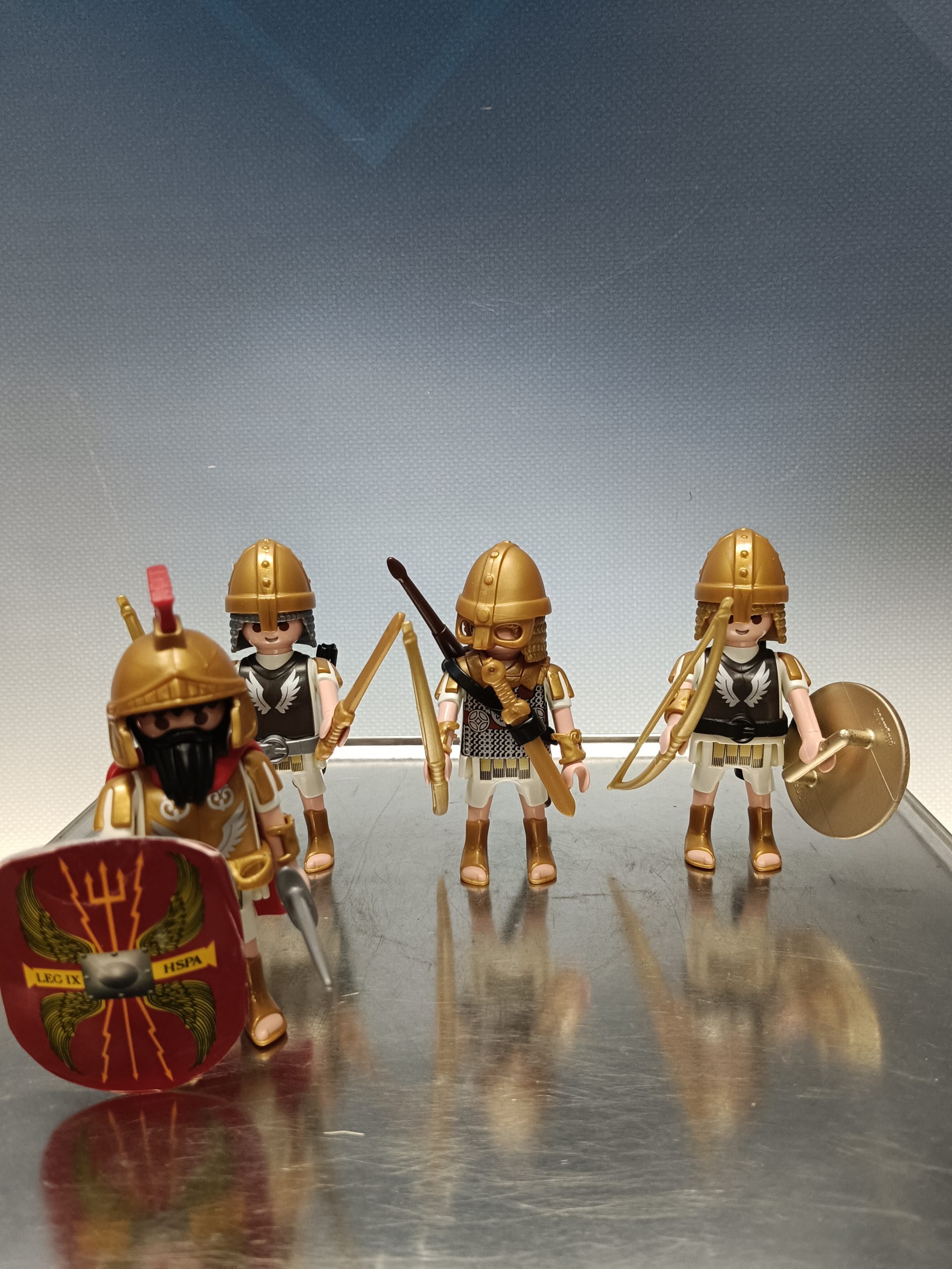 PLAYMOBIL, 4 Arqueros Romanos, imperio romano