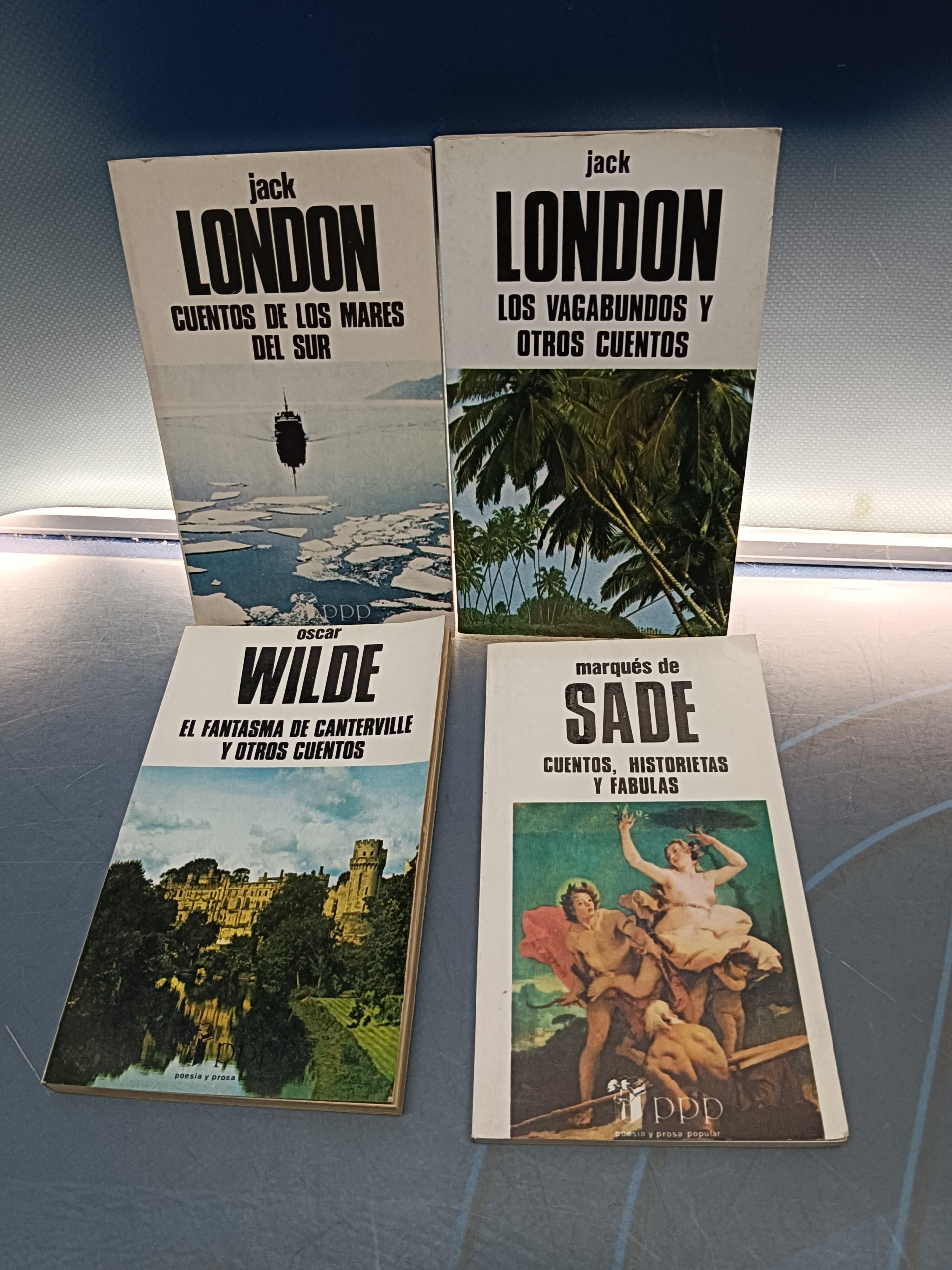 Lote 4 libros clásicos, OSCAR WILDE, JACK LONDON, MARQUES DE SADE  ediciones busma