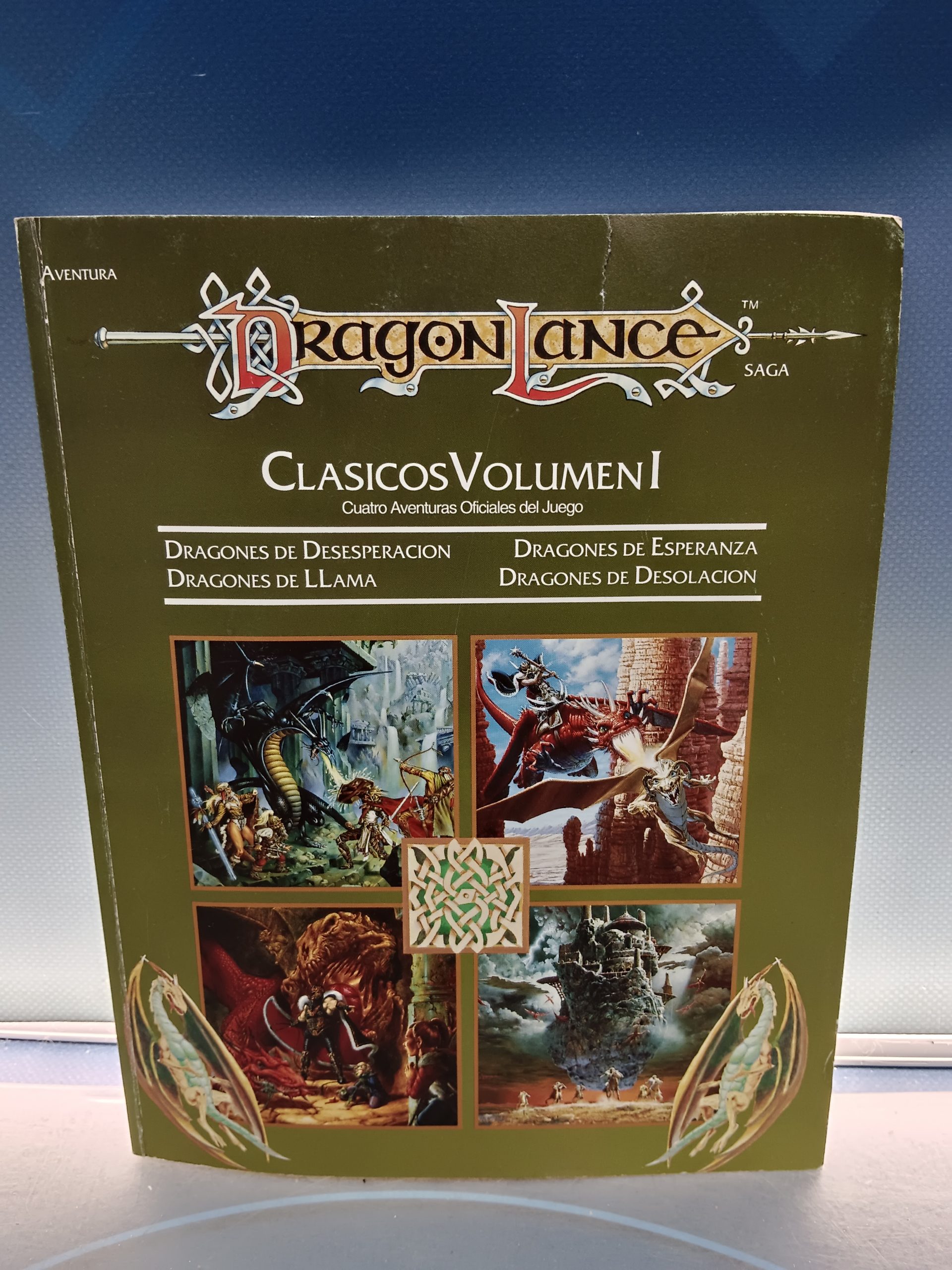 libro , CLASICOS DE LA DRAGONLANCE VOLUMEN I, 4 MODULOS ROL ADVANCED DUNGEONS & DRAGONS ,ZINCO, 4 aventuras oficiales