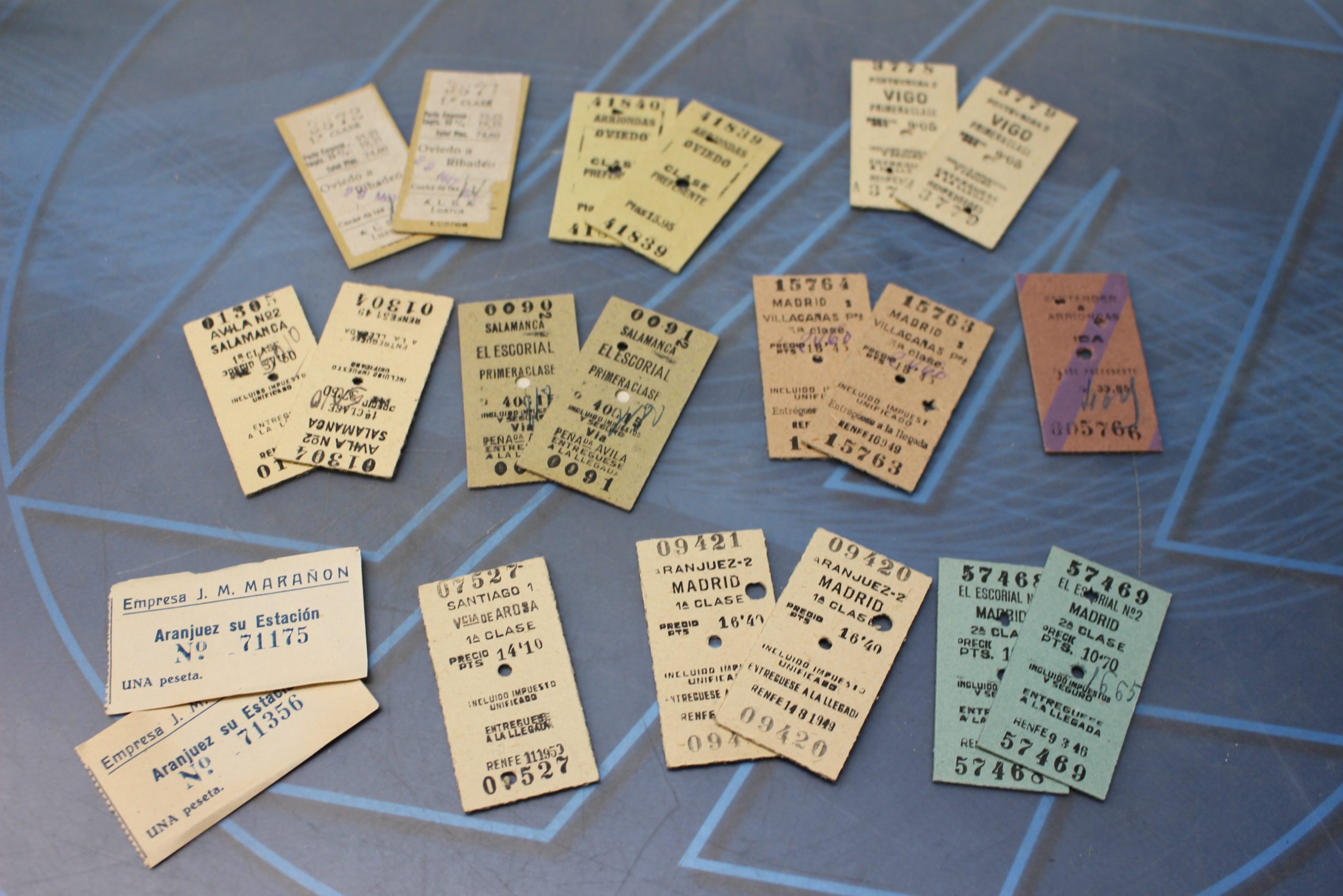 IMG_6645 20 Billetes de tren antiguos. 1950. - Imagen 1