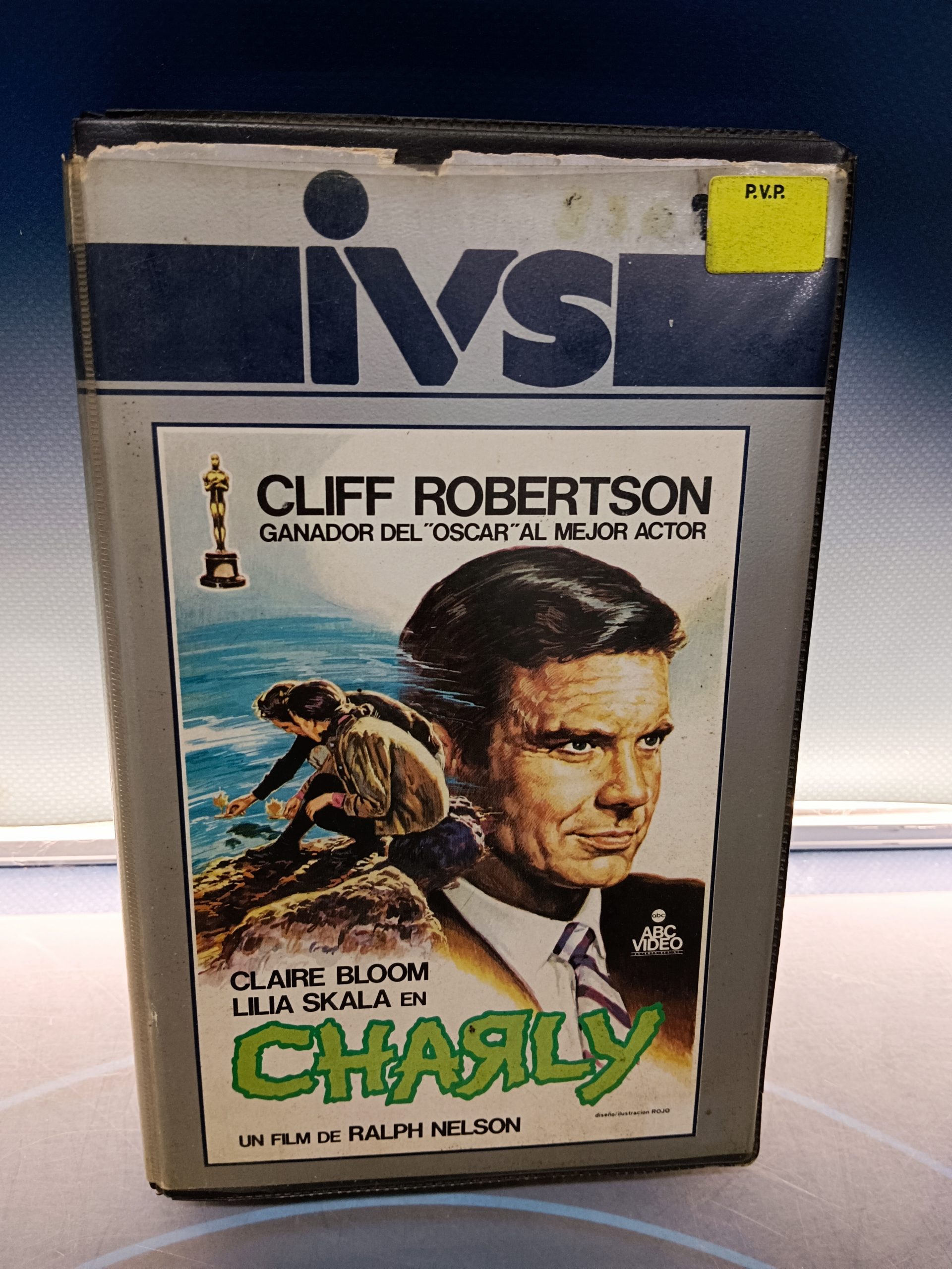 VHS, cinta de video, CHARLY - CLIFF ROBERTSON, CLAIRE BLOOM, DICK VAN PATTEN, STIRLING SILLIPHANT, RALPH NELSON