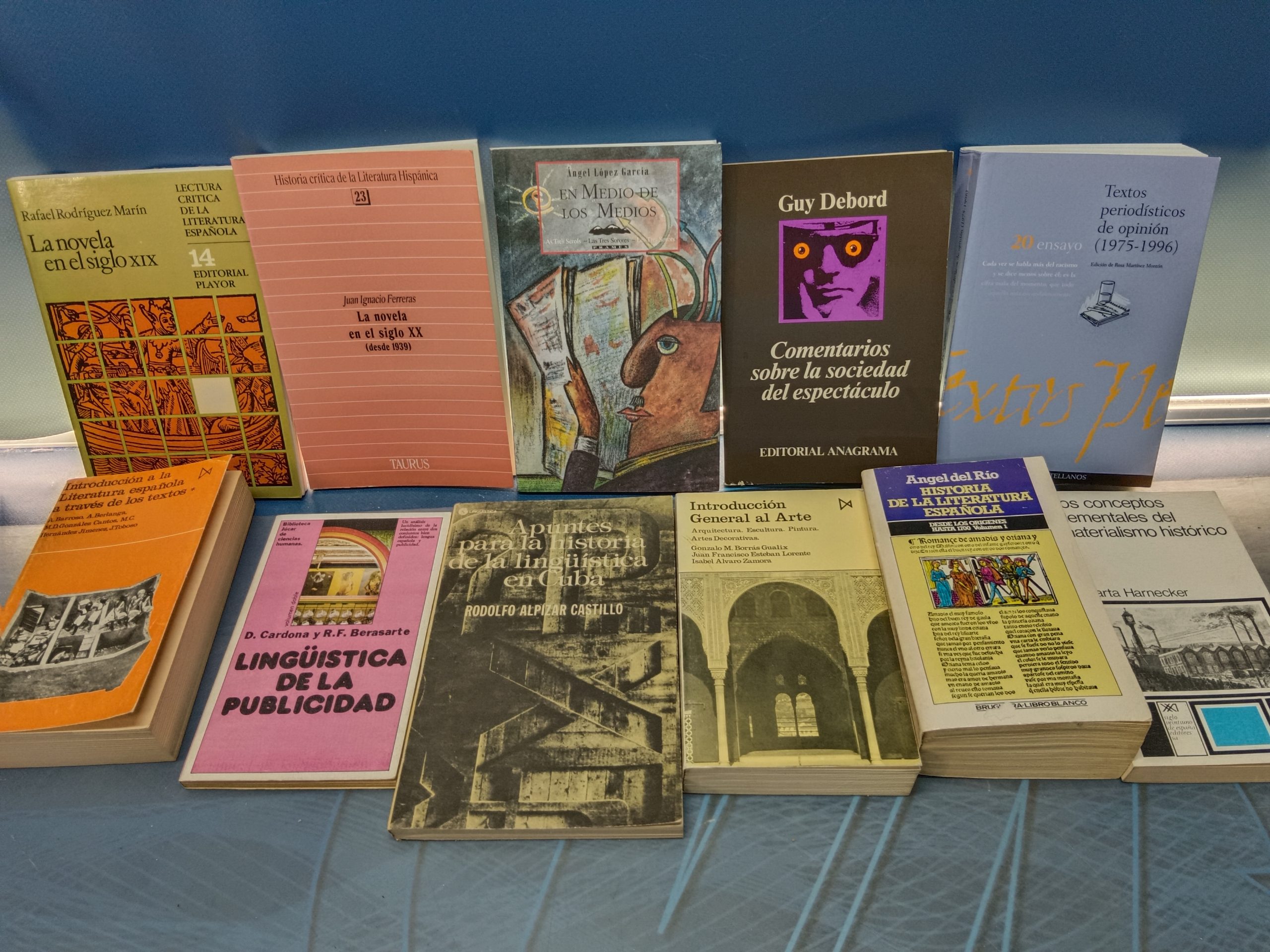 11 libros, textos periodísticos, lingüística de la publicidad, la novela en el siglo XX y mas