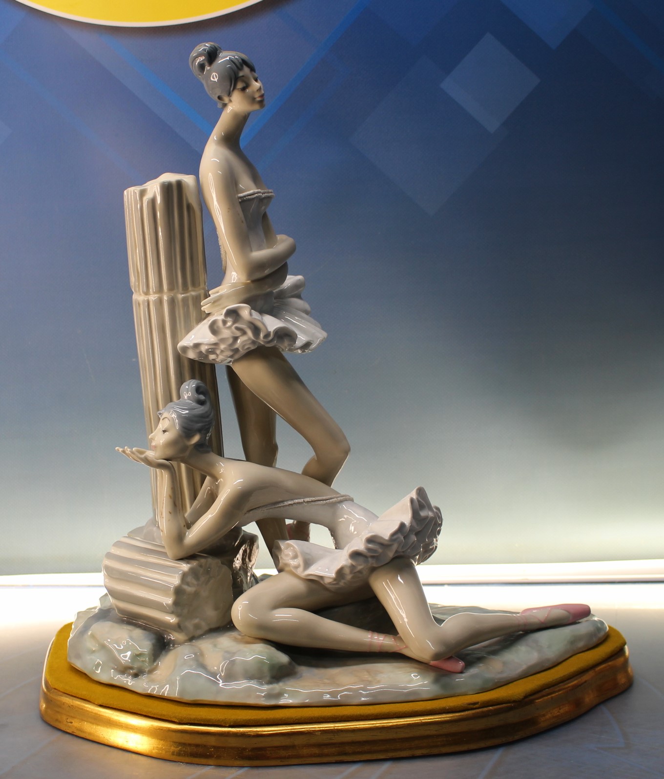 IMG_0757 Gran escultura Lladró Bailarinas de Ballet o Contemplación Profunda. - Imagen 1