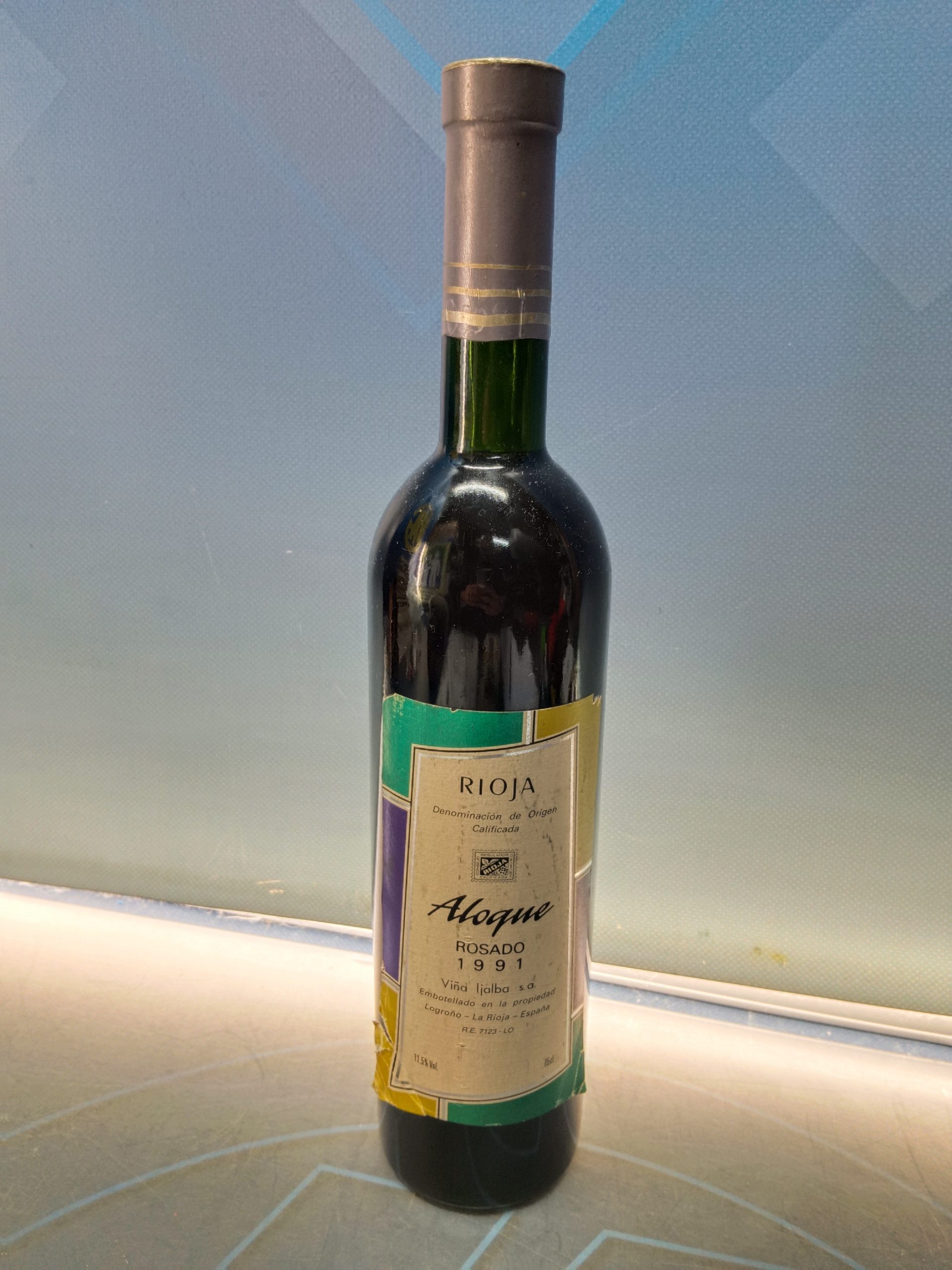 botella viña Ljalba, ALOQUE , rioja, 1991