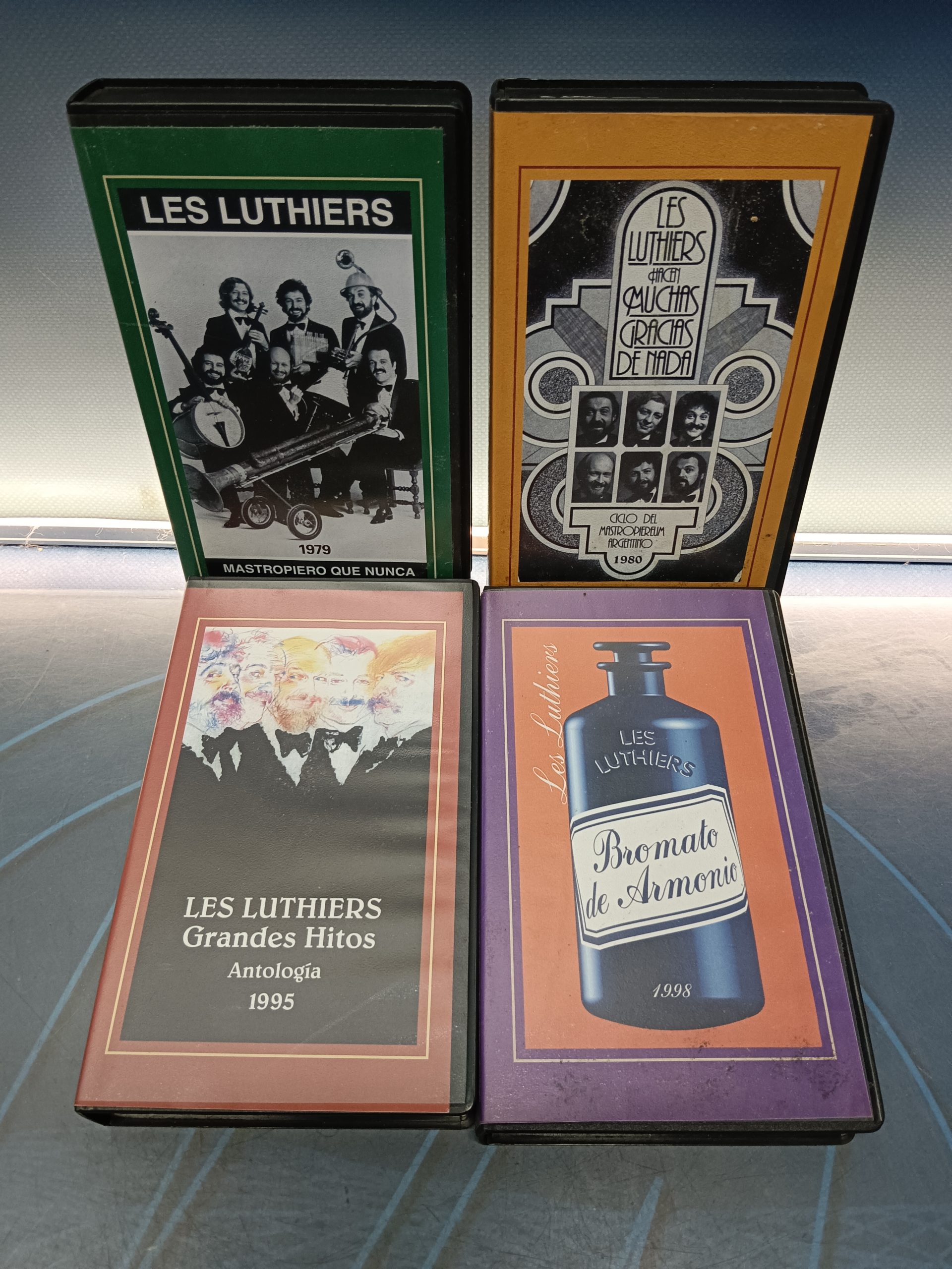 4 cintas VHS, les luthiers, 1979, 1980, 1995, 1998