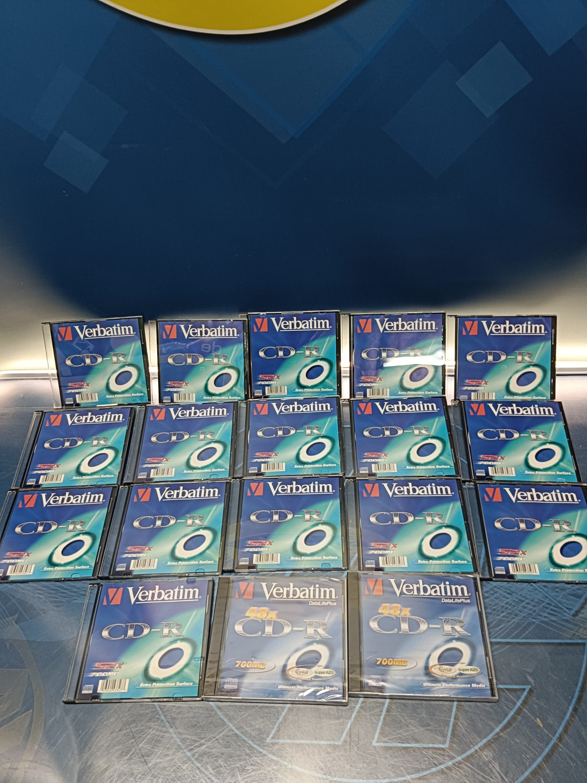 Lote 18 cajas individuales Verbatim DVD-R 52x