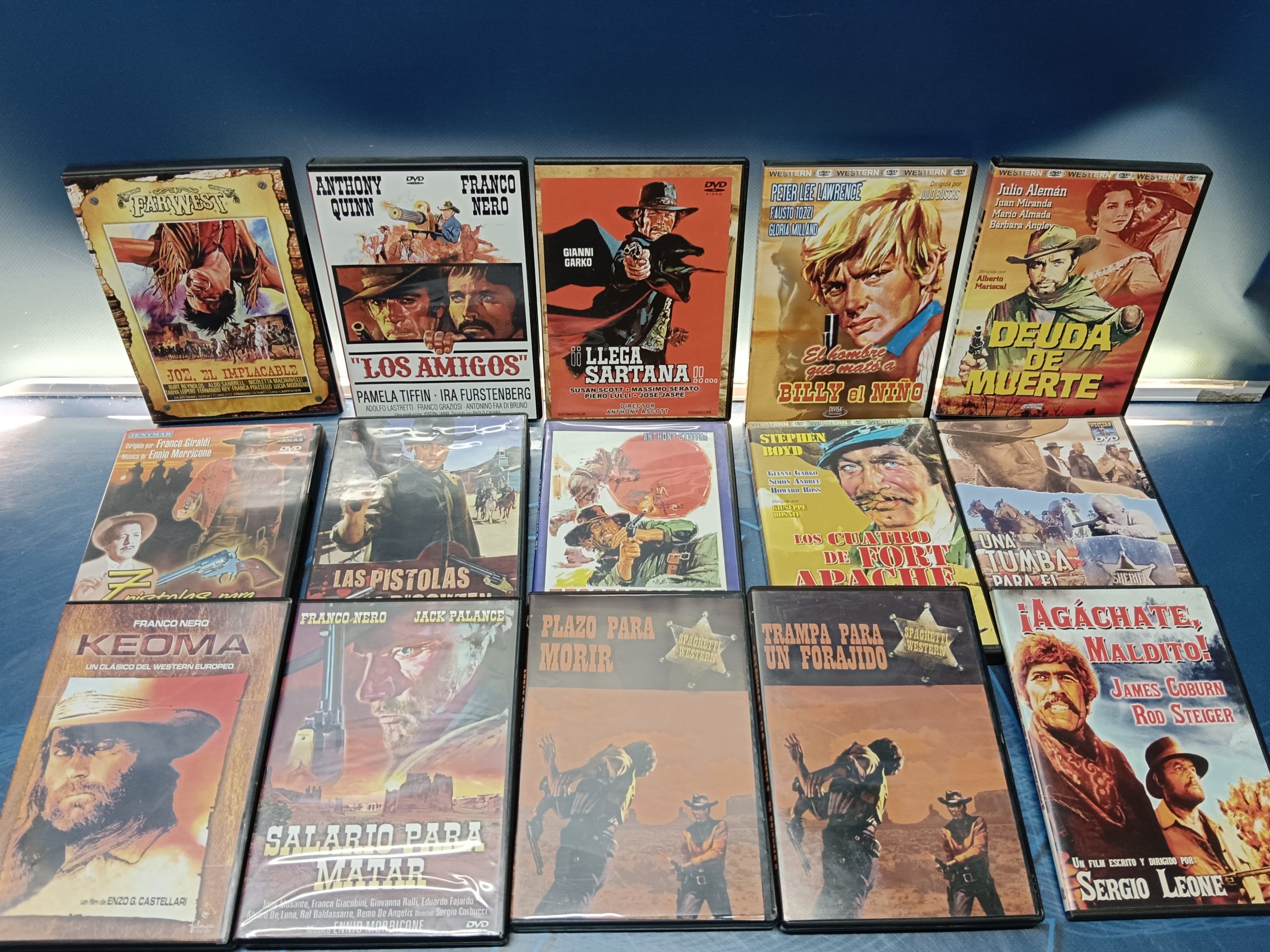 Lote 15 DvDs, peliculas, spaghetti westerns