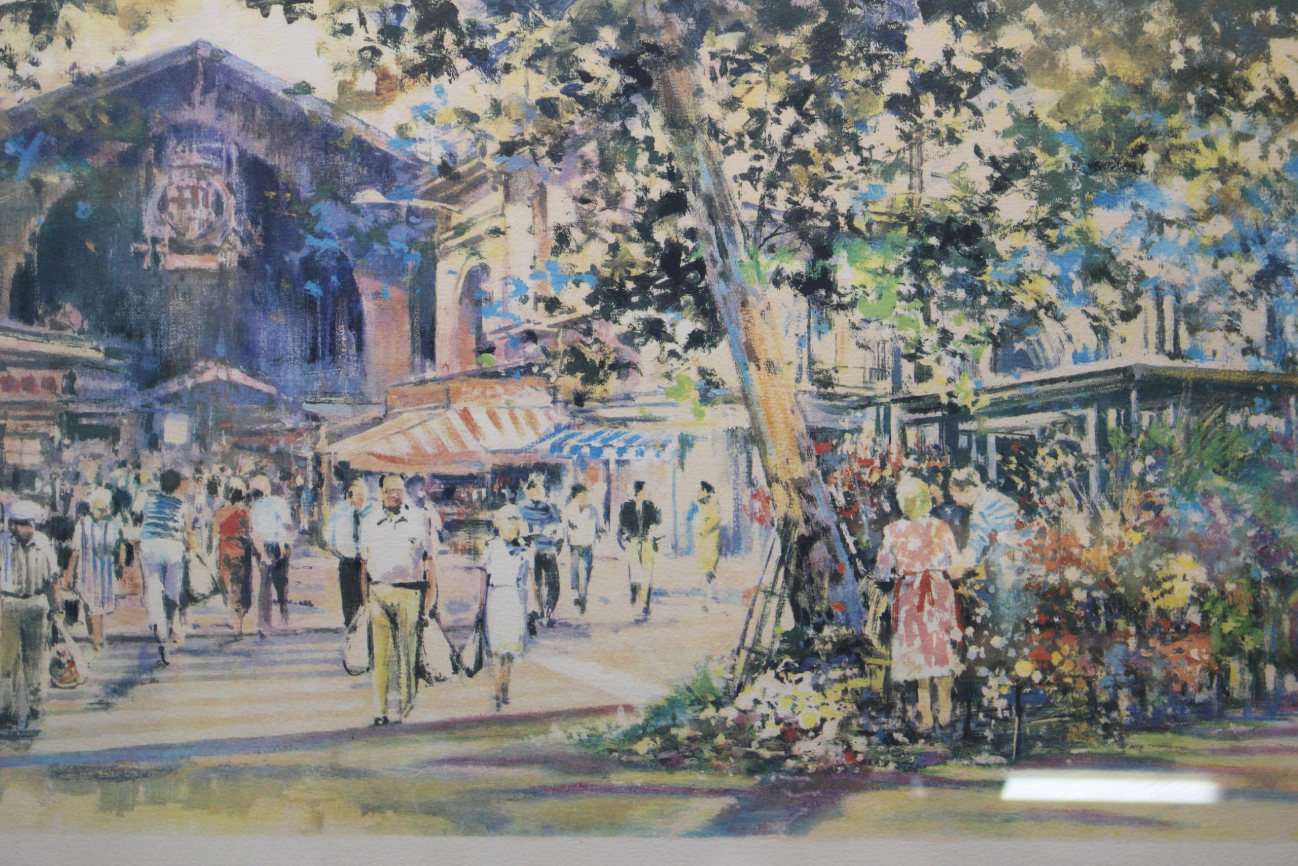 IMG_6304 Rambla de las Flores de Manuel Mayoral. Litografía original, firmado y numerado 659/755. - Imagen 1