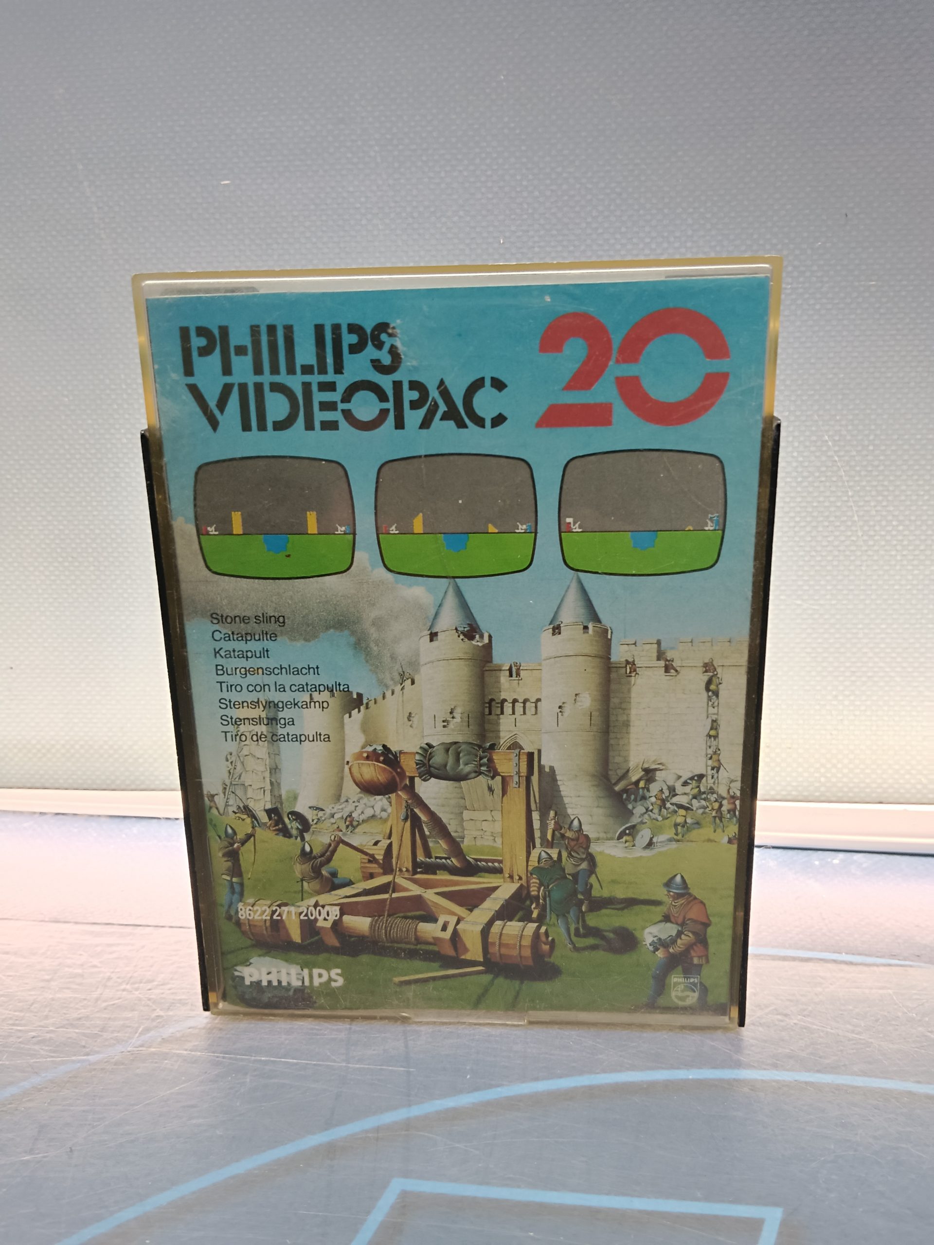 videojuego retro Philips Videopac 20 -stone sling -1980