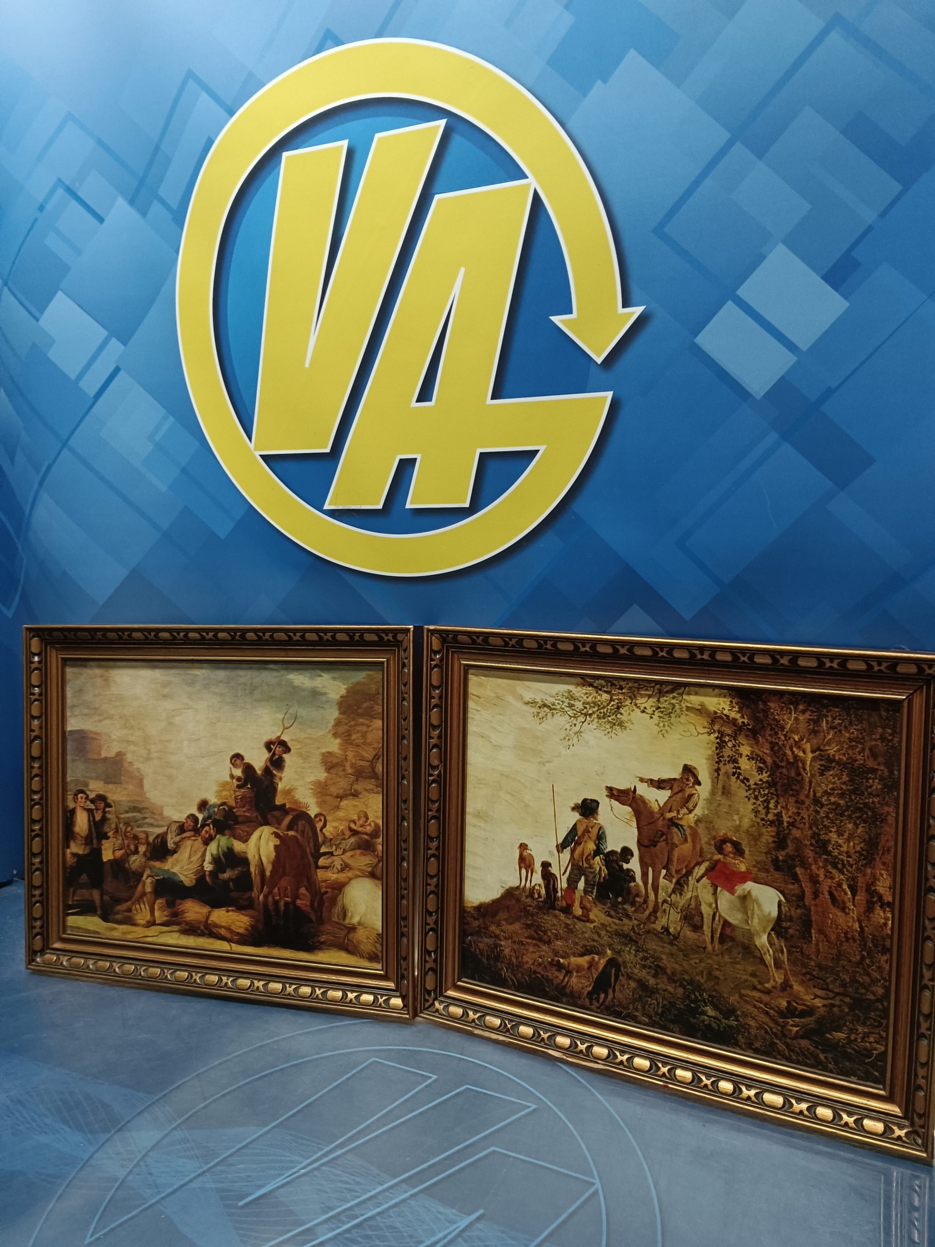 IMG_20250506_104957 Dos laminas enmarcadas Cuadros de Goya , 40x248,5x03 cm. marco dorado - Imagen 1