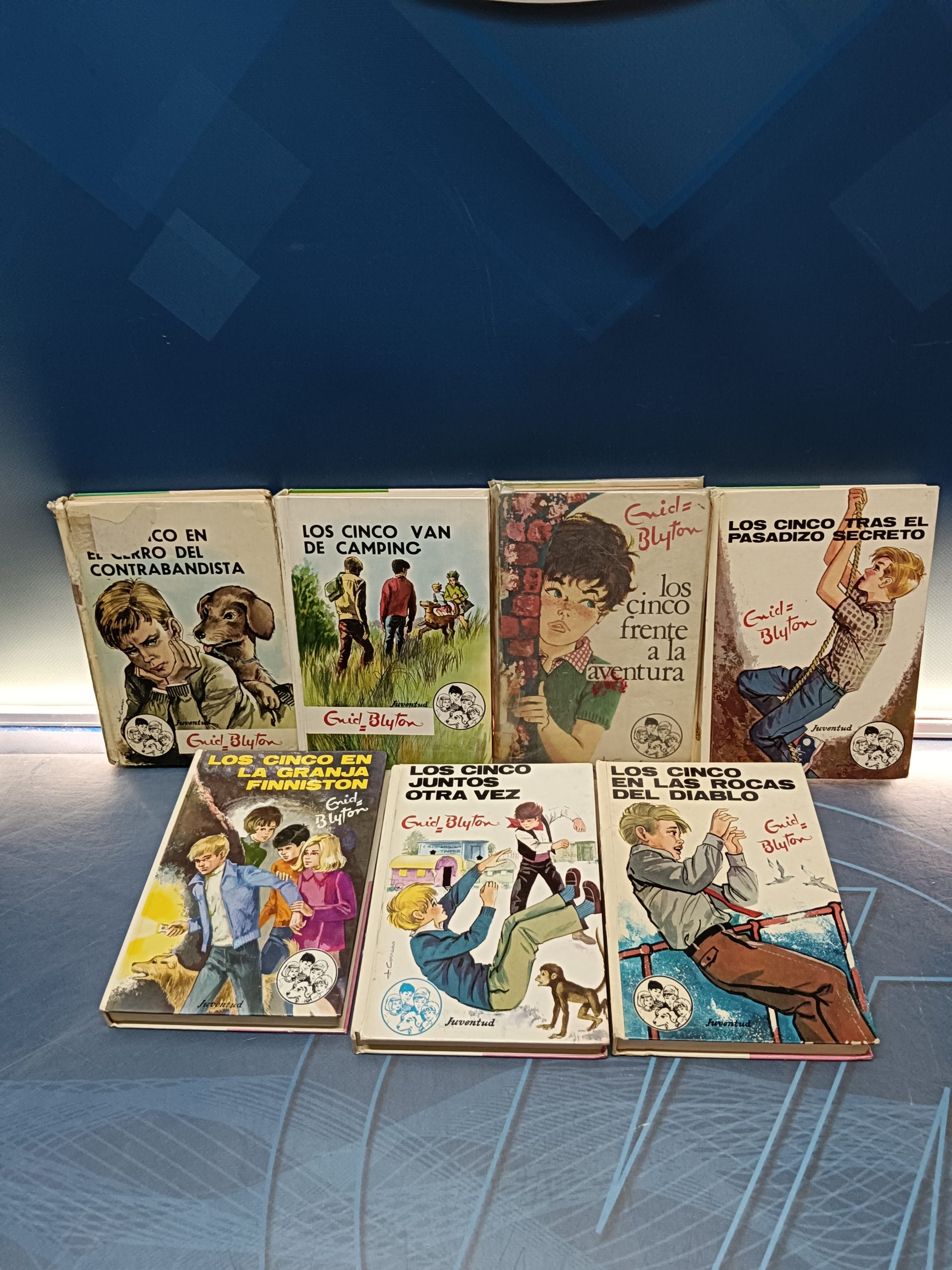 7 novelas de LOS CINCO, Enid Blyton, nº 25, 28, 30, 36, 37, 42 y 43