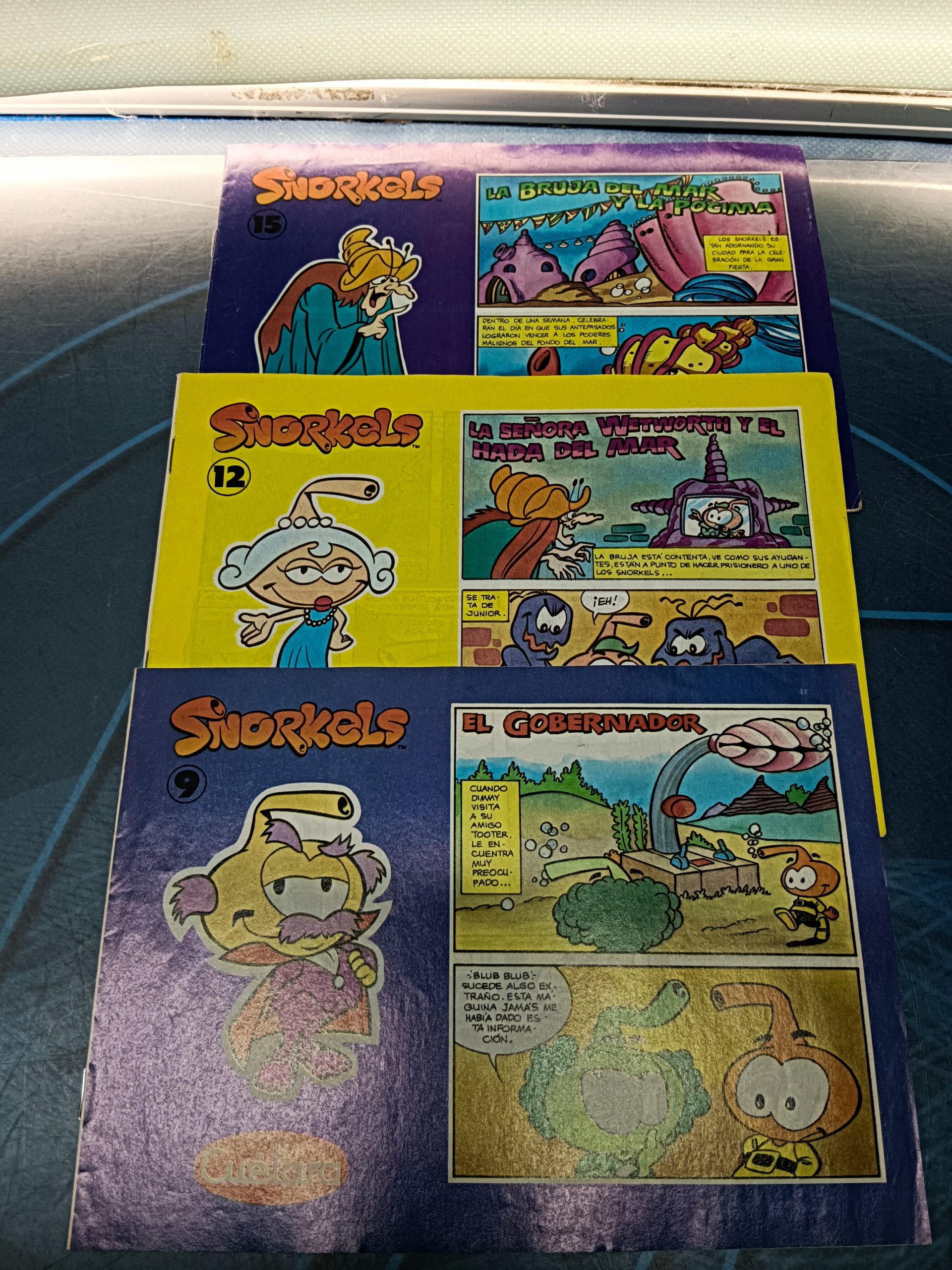 tres Comics Snorkels. N°9, 12. y 15 -Colección de cuetara 1987