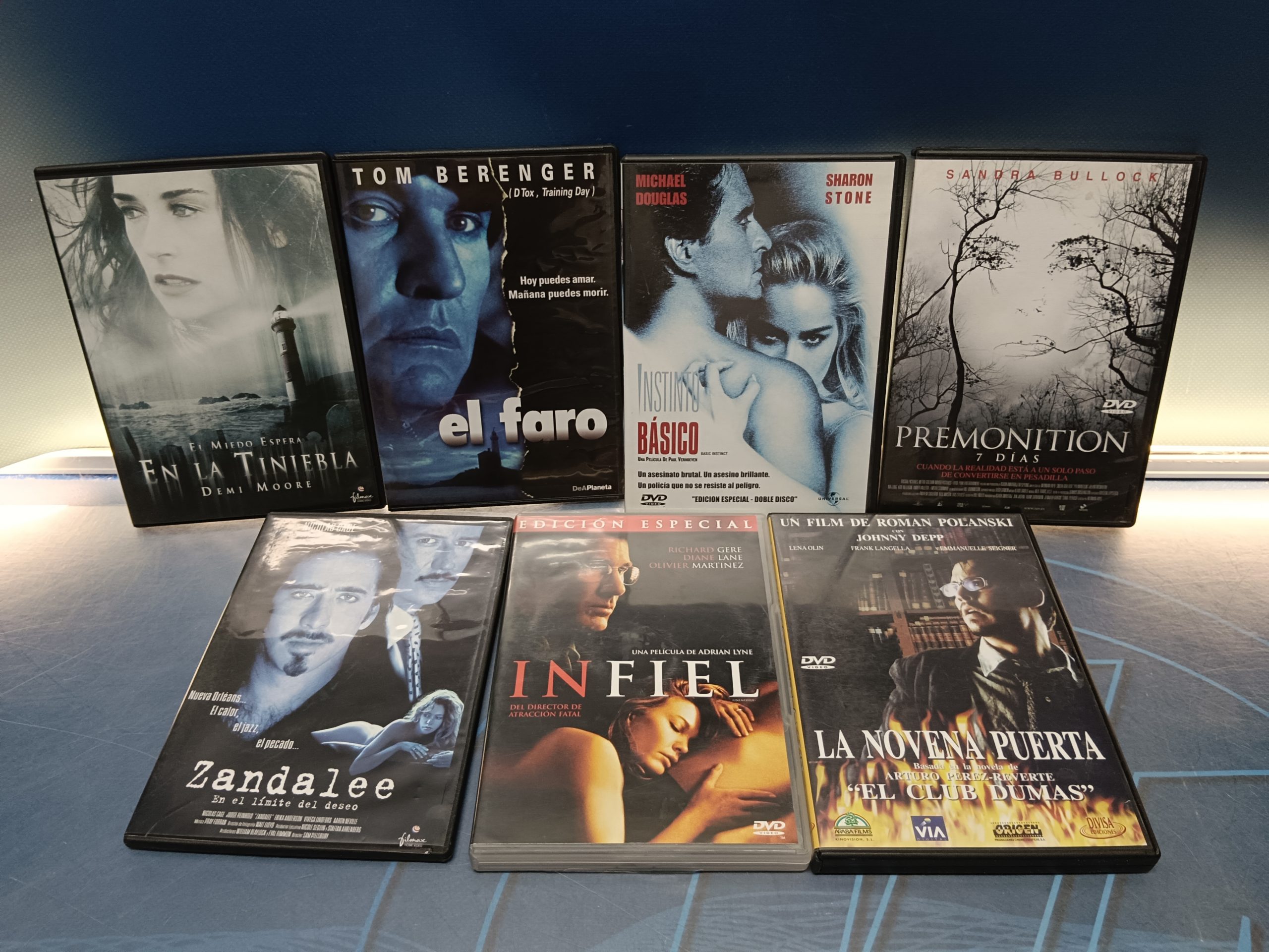 7 películas, suspense, Thriller, instinto basico, infiel, y mas