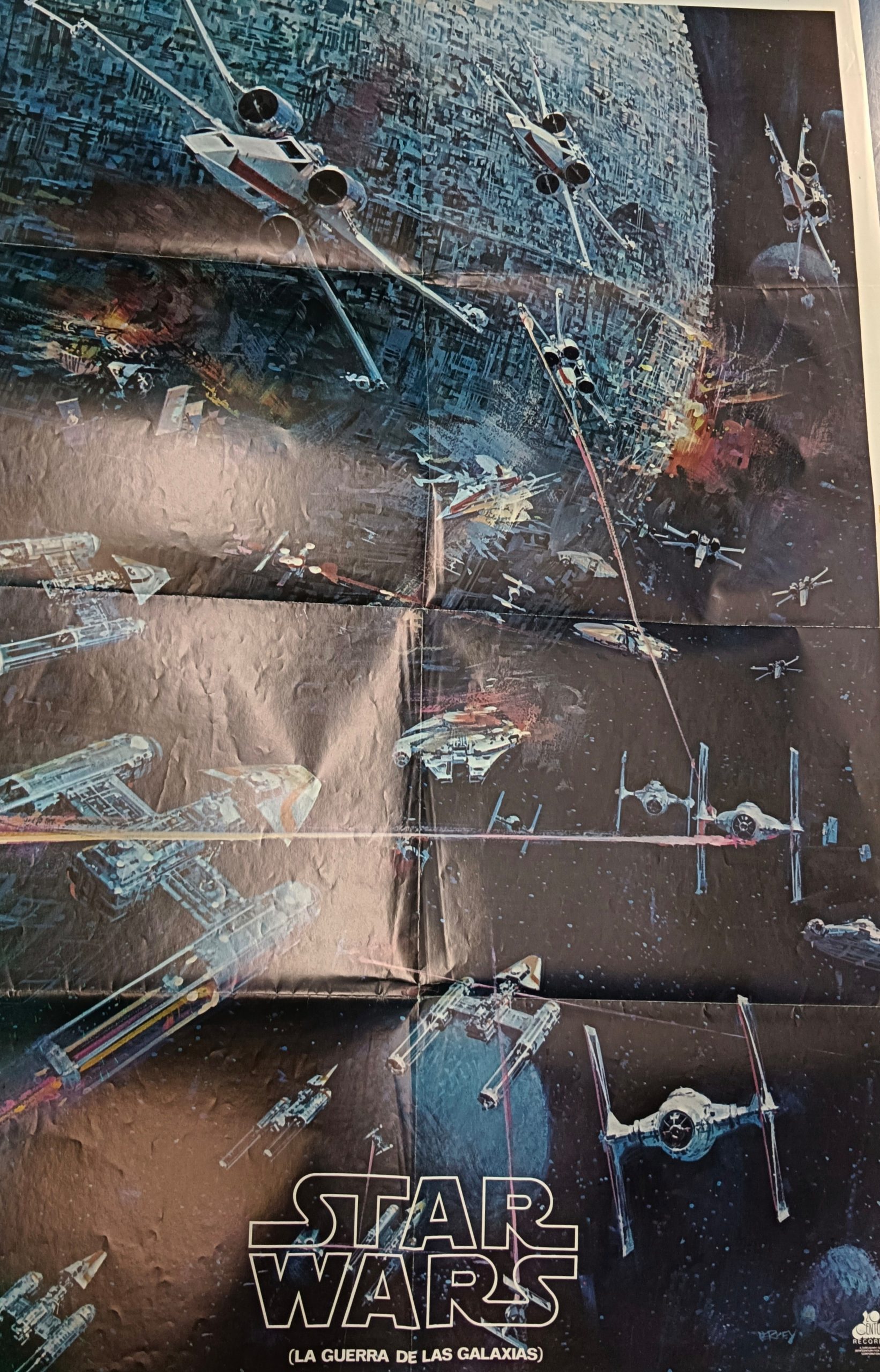 Poster español Star wars original 1977 arte Madrid 19-83.5