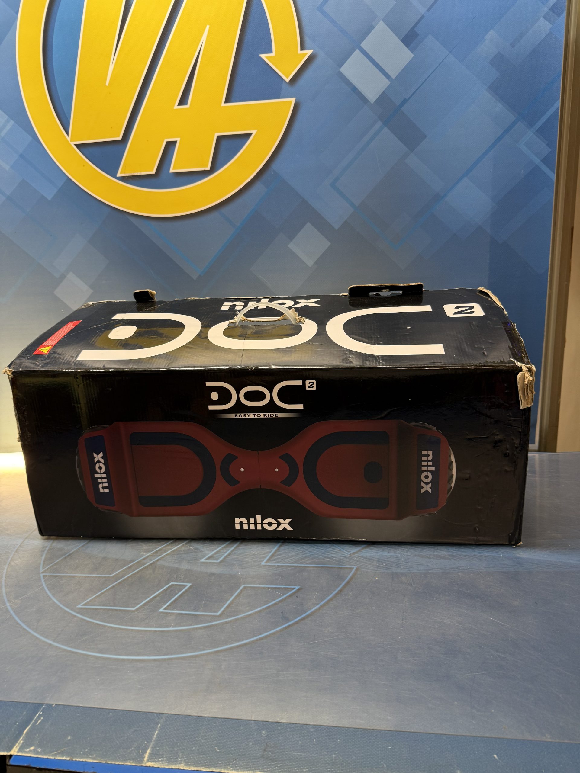 hoverboard, rojo y azul, eléctrico