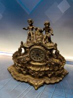 reloj sobremesa bronce, con angeles ( e faltan las alas), no funciona 40x37x17 cm - Imagen 6