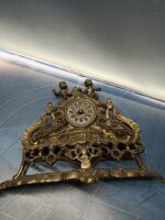 reloj sobremesa bronce, con angeles ( e faltan las alas), no funciona 40x37x17 cm - Imagen 9