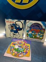 Dos discos, LP VINILO,  EL PADRE ABRAHAM Y SUS PITUFOS VEO VEO + EL GRAN LIBRO DE LOS JUEGOS