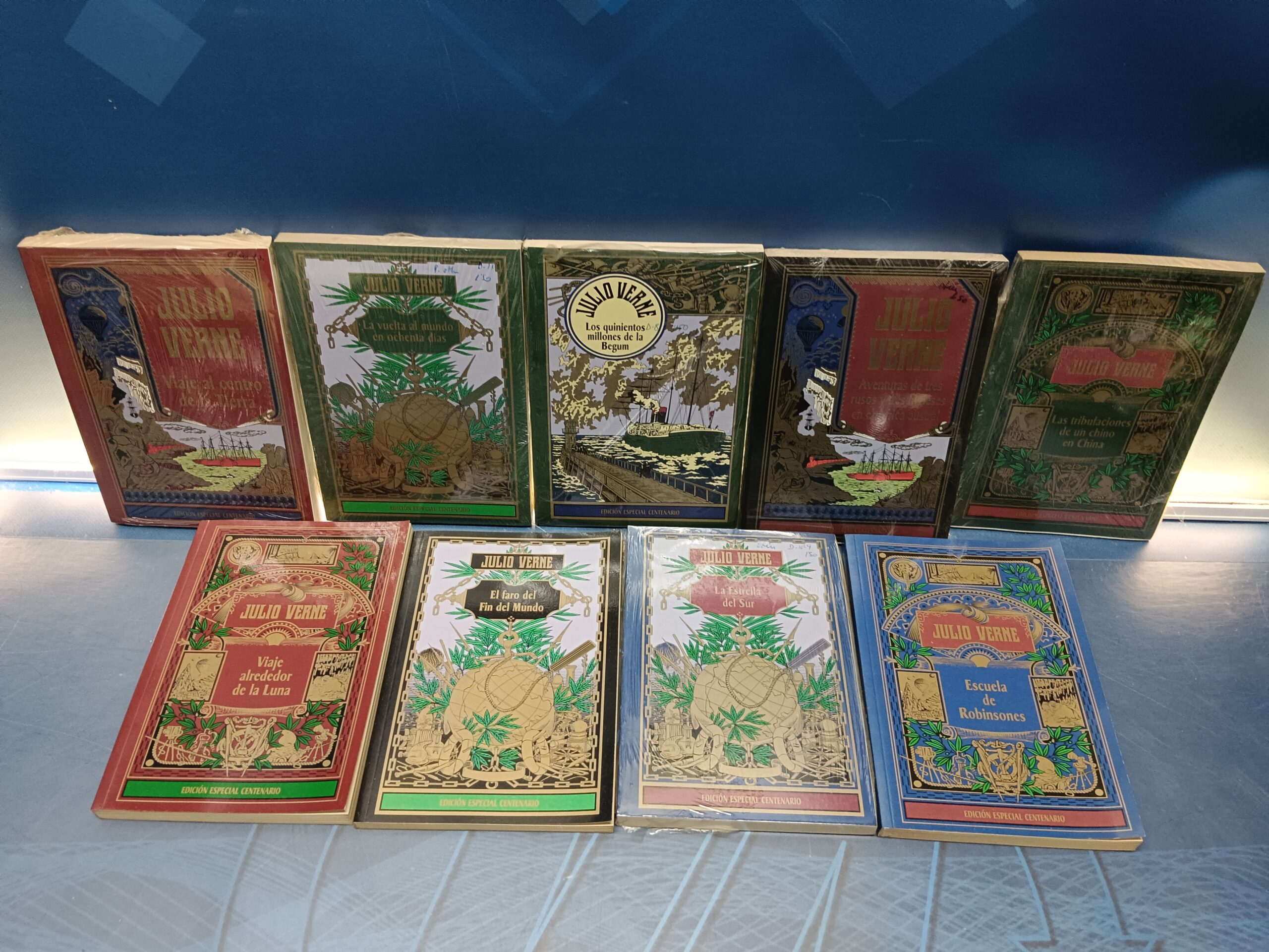 Lote 9 novelas Julio Verne, 6 de ellas nuevas precintadas, RBA 2004