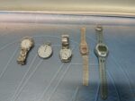lote 5 relojes, quartz, para piezas, observa los modelos