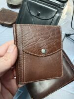 Lote de carteras y monederos y correas y bolsos de piel vintage - Imagen 6