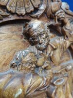 Dos Platos de madera, tallados, 22x22 xcm. Años 70 - Imagen 4