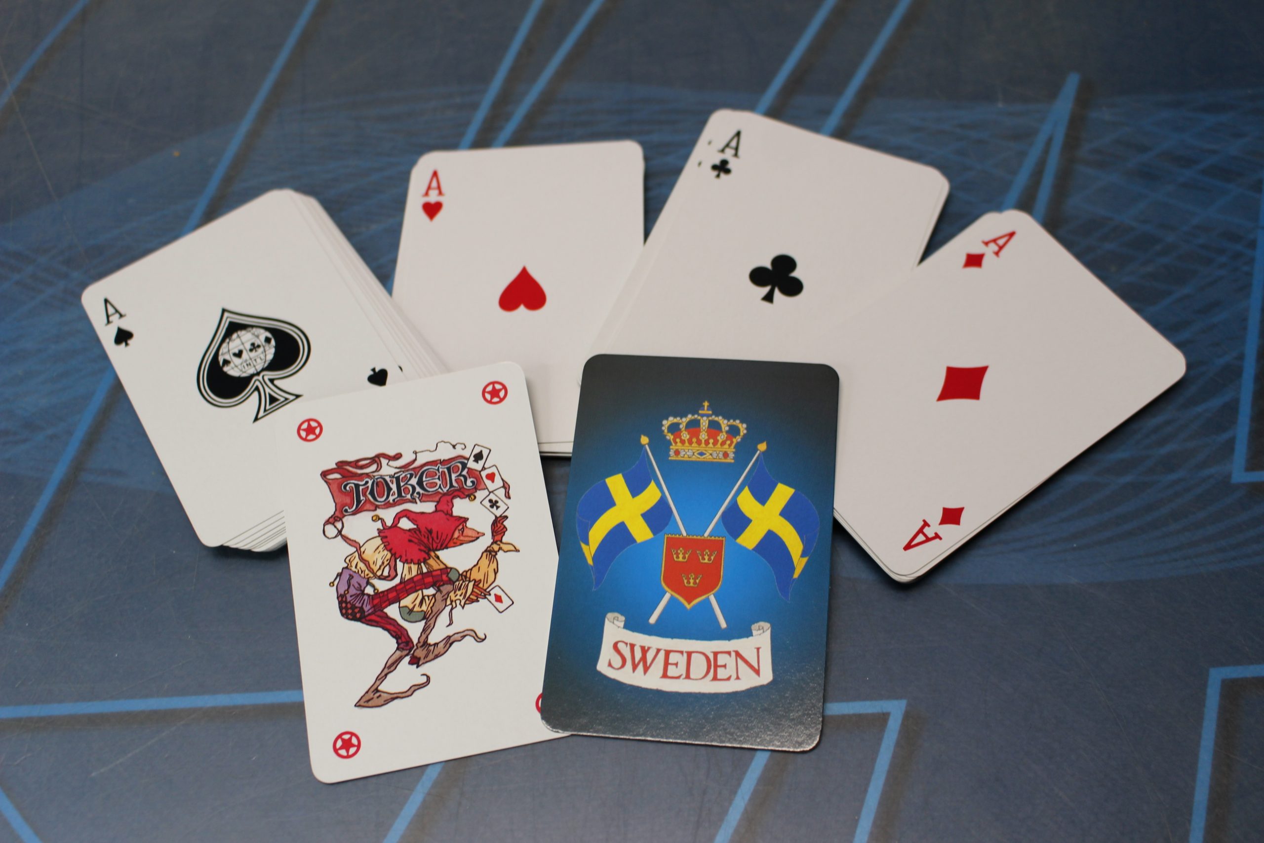 Suecia, Sweden. Baraja de poker, 54 naipes.