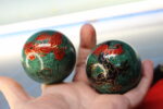 Bolas de Baoding, esferas chinas. Cloisonne. Vintage, años 80. - Imagen 4
