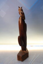 Cactus saguaro con buho. Escultura, talla en madera. - Imagen 5