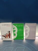 3 libros sobre filosofía, Platón, Plauto, Euripides