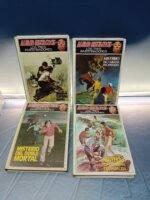 4 libros juveniles Alfred Hitckcock, Los tres investigadores, nº 12, 26,28 y 36