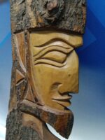 Tabla, escultura artesanal tallada en madera , decoración 43x15x03 cm - Imagen 2