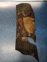 Tabla, escultura artesanal tallada en madera , decoración 43x15x03 cm - Imagen 3