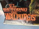 ANTIGUO CARTEL, poster, EL RETORNO DE WALPURGIS AÑO 1973 TERROR de JANO medidas 100 X 70 CM. APROX. - Imagen 5