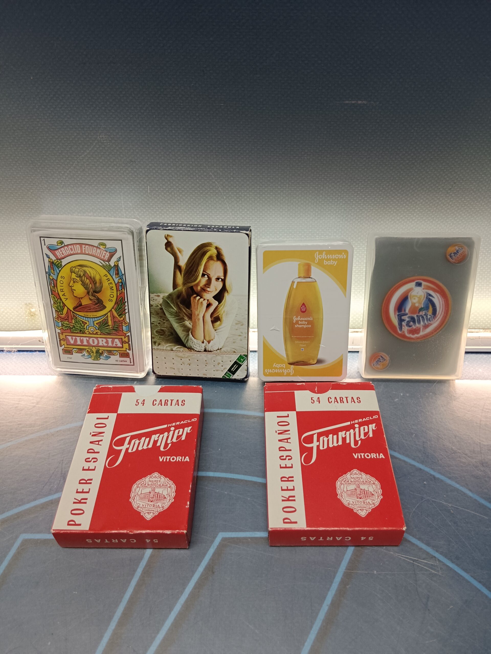 Lote, 6 barajas diferentes, publicitarias, naipes