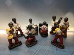 8 figuras músicos de jazz , figuras cerámica banda de jazz