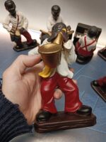 8 figuras músicos de jazz , figuras cerámica banda de jazz - Imagen 3