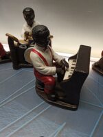 8 figuras músicos de jazz , figuras cerámica banda de jazz - Imagen 8