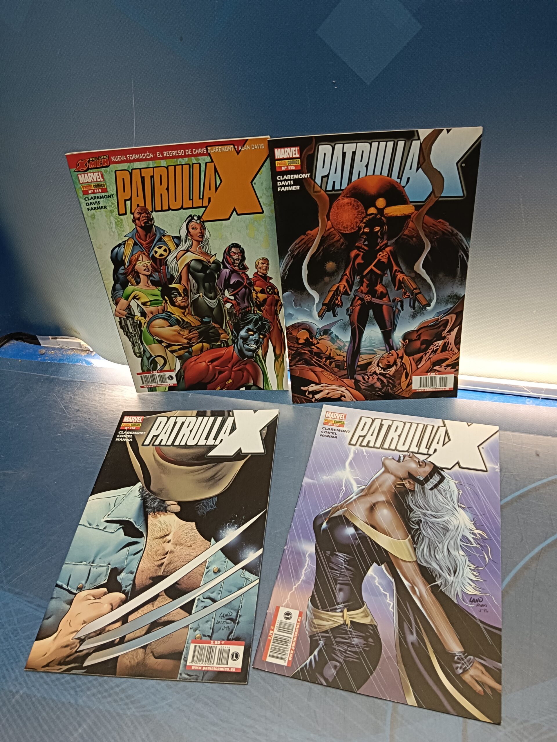 PATRULLA X 4 números, del nº 114 al 117 marvel, panini