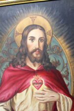 Óleo sobre lienzo Sagrado Corazón de Jesús. - Imagen 7